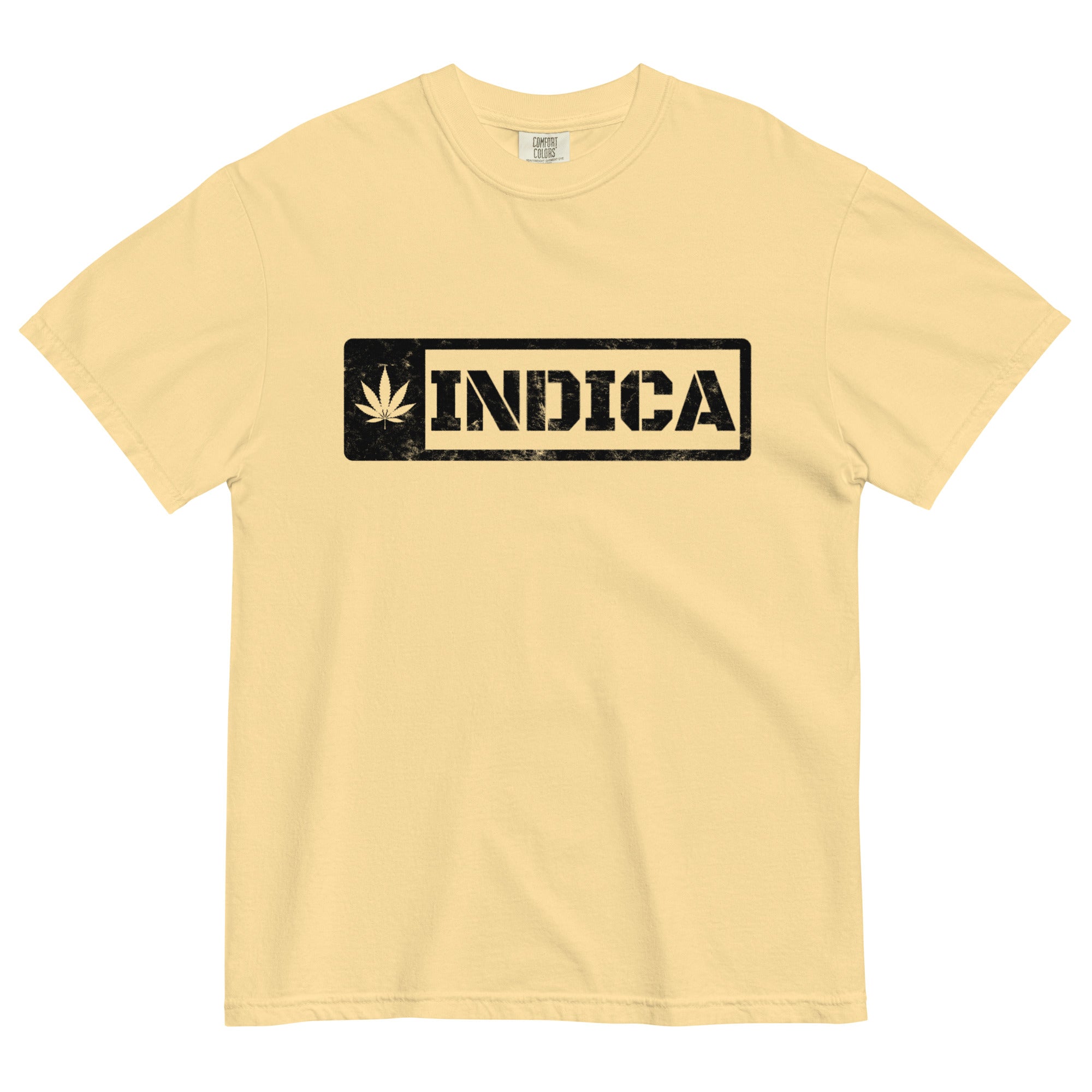 Indica Stencil T-Shirt | Cannabis Leaf Design - Magic Leaf Tees