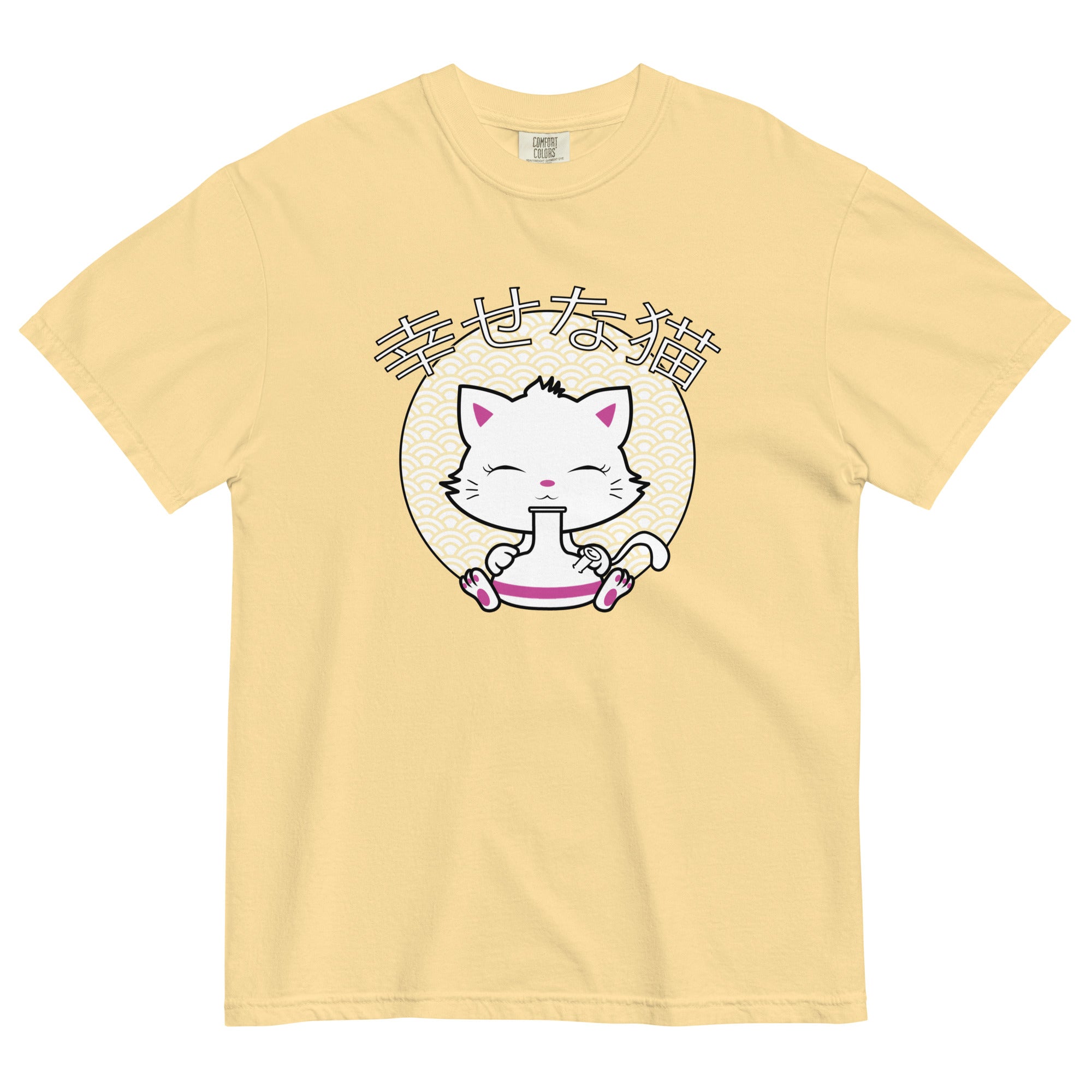 "Kawaii Happy Cat with Bong" Japanese Weed T-Shirt – Magic Leaf Tees