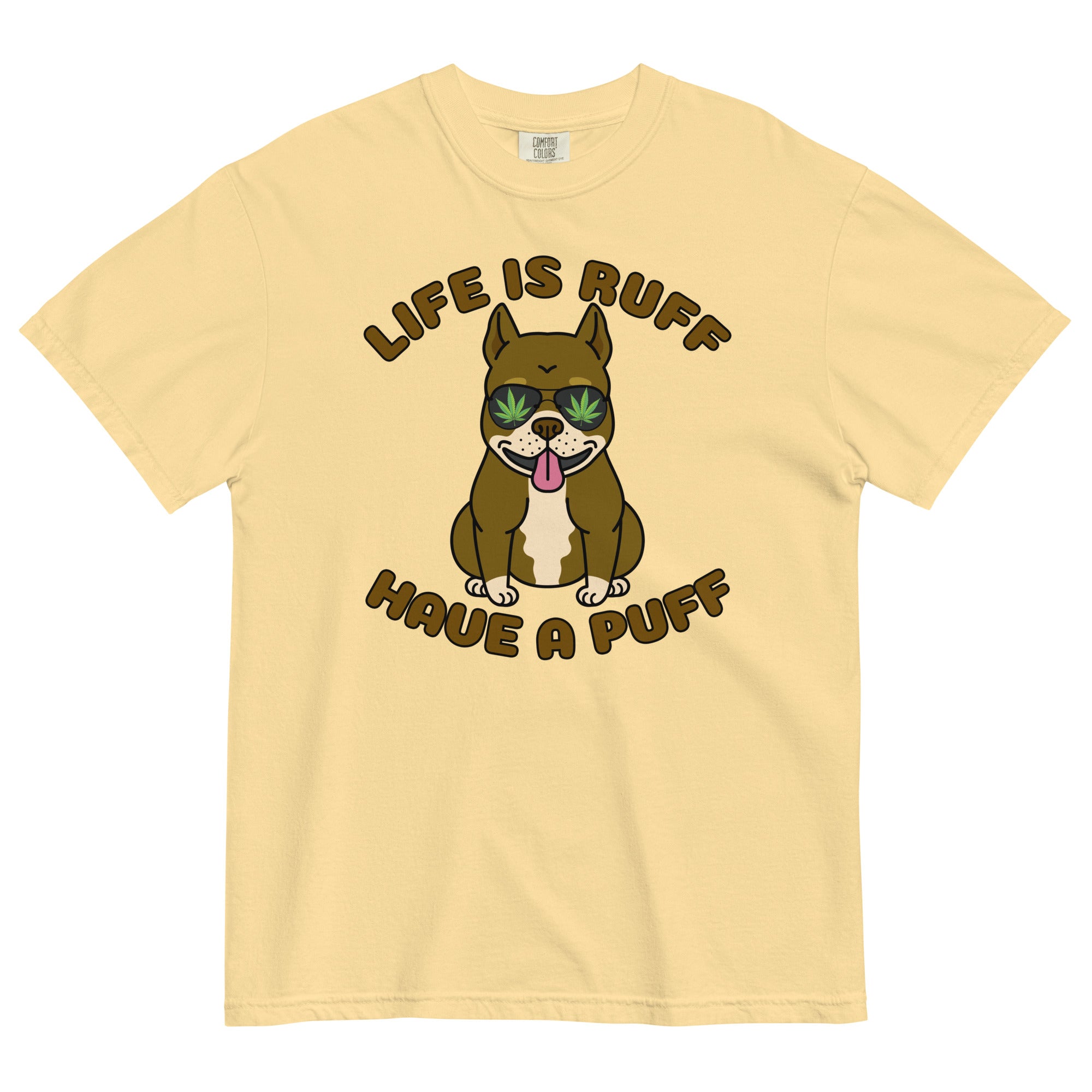 "Life Is Ruff, Have A Puff" Funny Weed Dog T-Shirt – Magic Leaf Tees