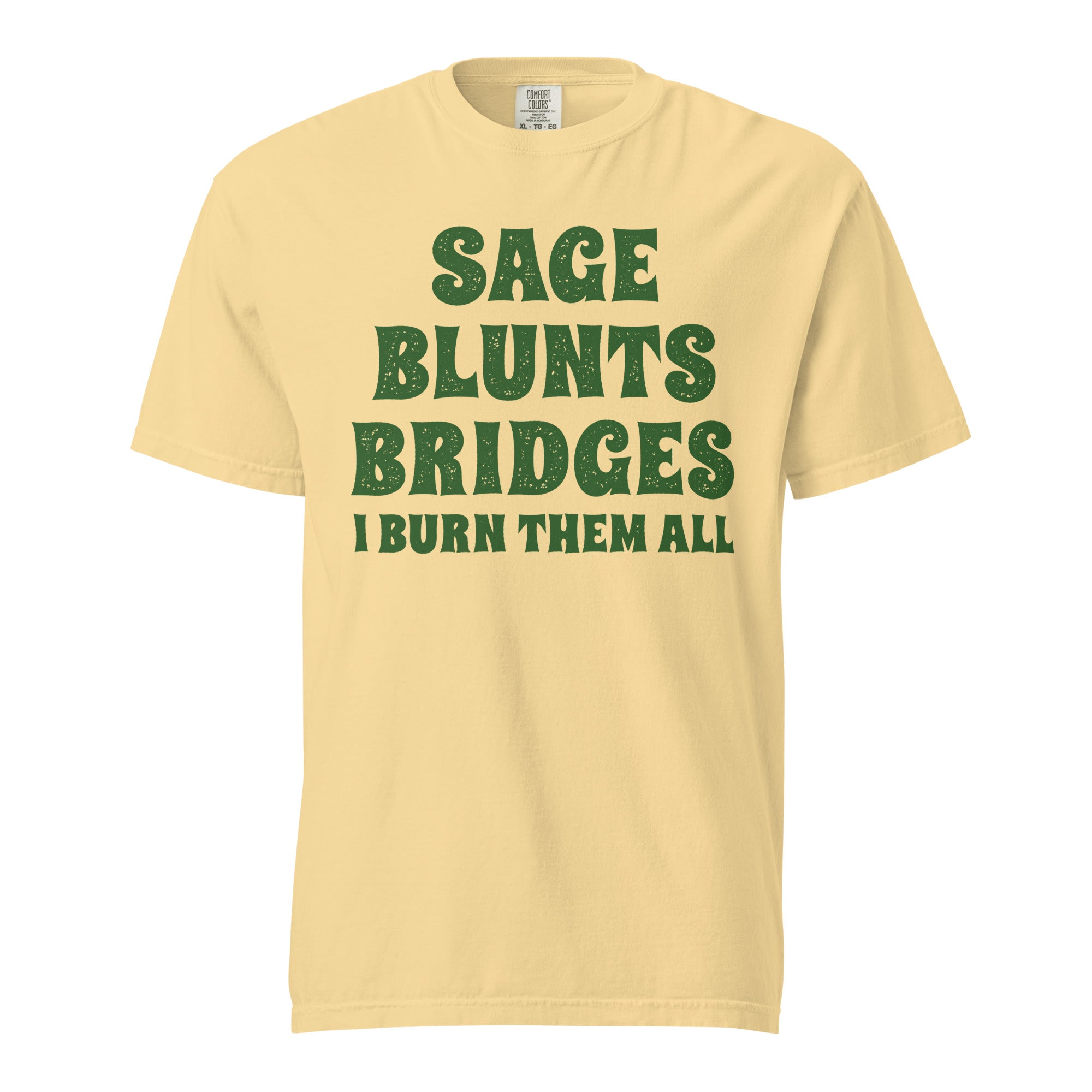 Sage Blunts Bridges T-Shirt – Funny Weed Apparel for Witches | Magic Leaf Tees