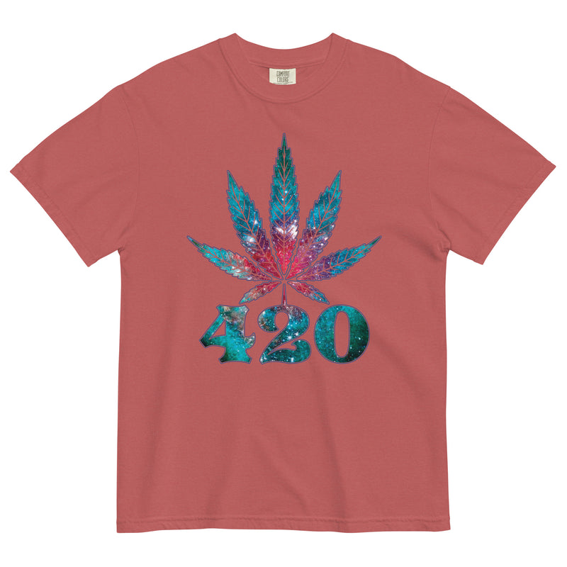 Nebula 420 Tee | Nerdy Trippy Cannabis Shirt | Galactic Weed Fashion | Magic Leaf Tees