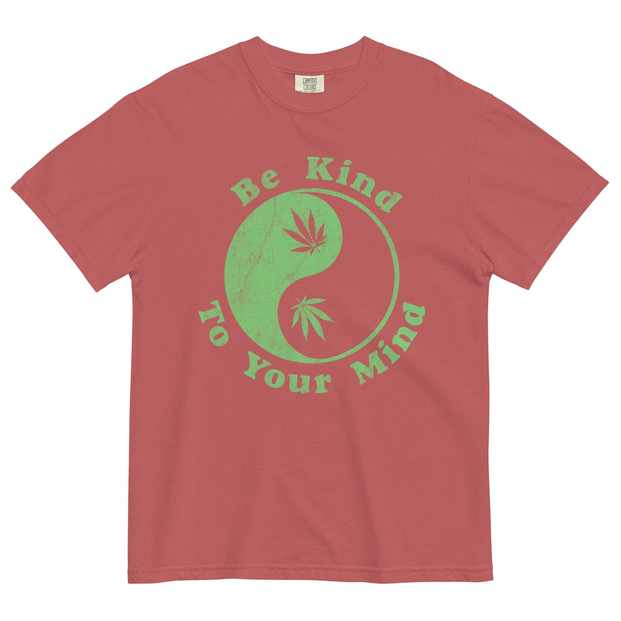 Be Kind To Your Mind Yin-Yang Tee | Cannabis Wisdom Shirt | Harmonious Herbal Vibes | Magic Leaf Tees