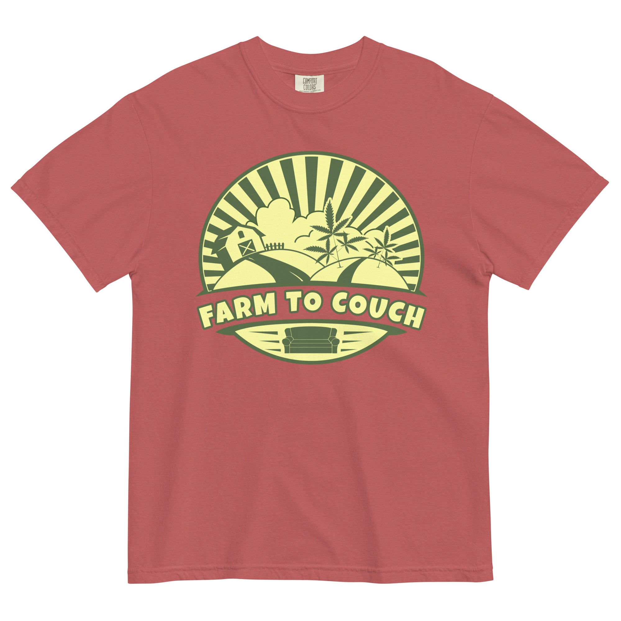 Farm To Couch: Cannabis Farmer's Exclusive Tee for Relaxed Harvest Vibes! - Magic Leaf Tees