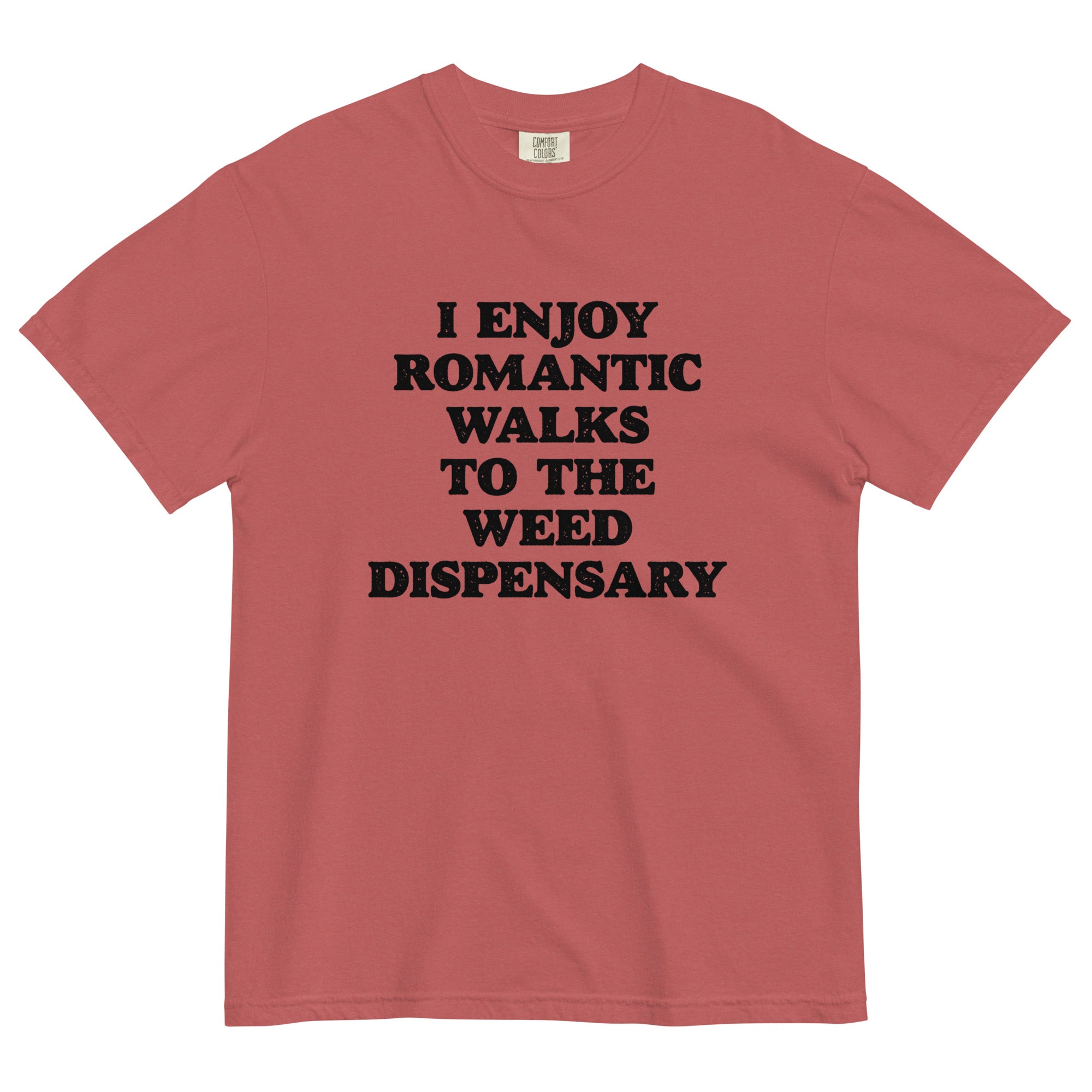 Romantic Walks to the Weed Dispensary Funny T-Shirt – Perfect for Stoners | Magic Leaf Tees