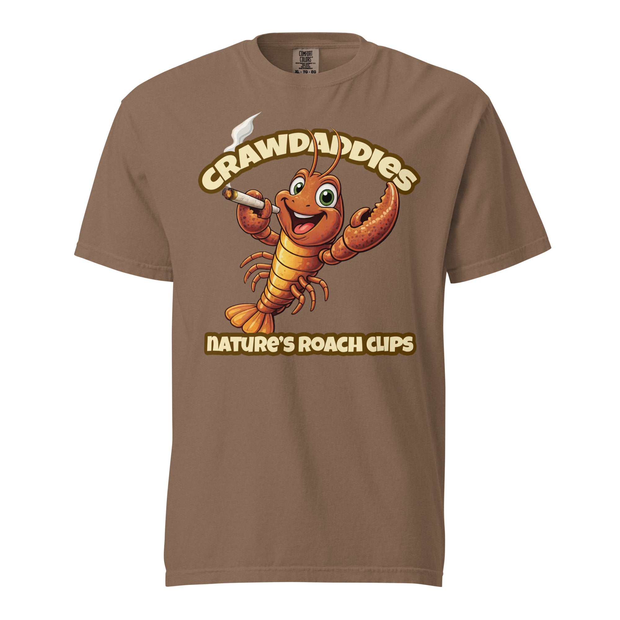 Crawdaddies Nature’s Roach Clips T-Shirt | Funny Cannabis Crawfish Cartoon Weed Tee | Magic Leaf Tees