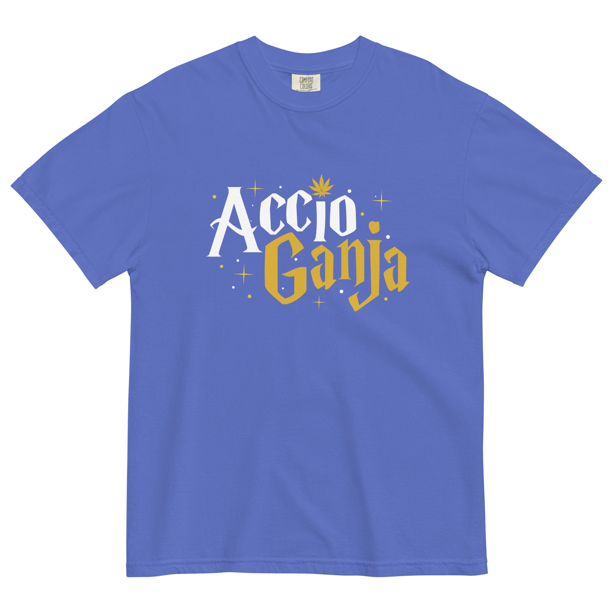 Accio Ganja Tee | Funny Magic Spell Cannabis Shirt | Funny Wizardry Fashion | Magic Leaf Tees