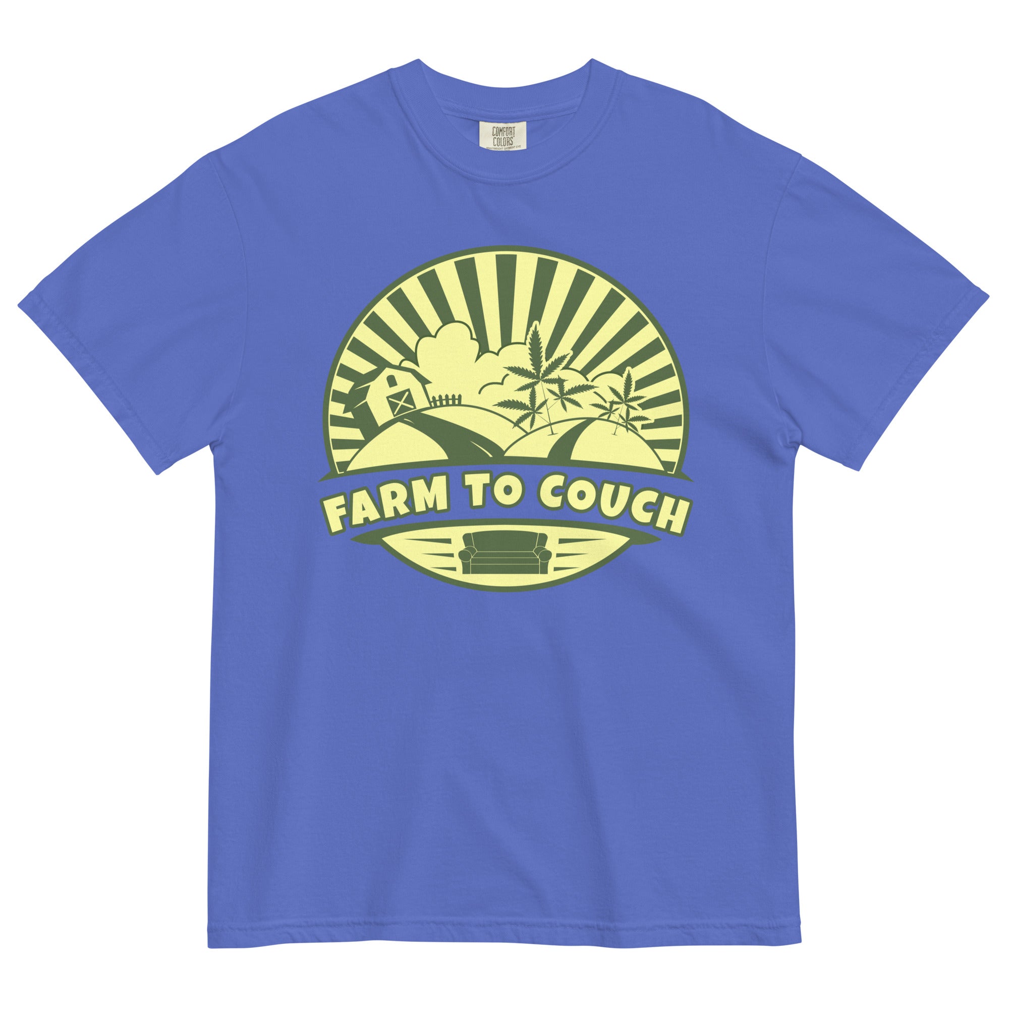 Farm To Couch: Cannabis Farmer's Exclusive Tee for Relaxed Harvest Vibes! - Magic Leaf Tees