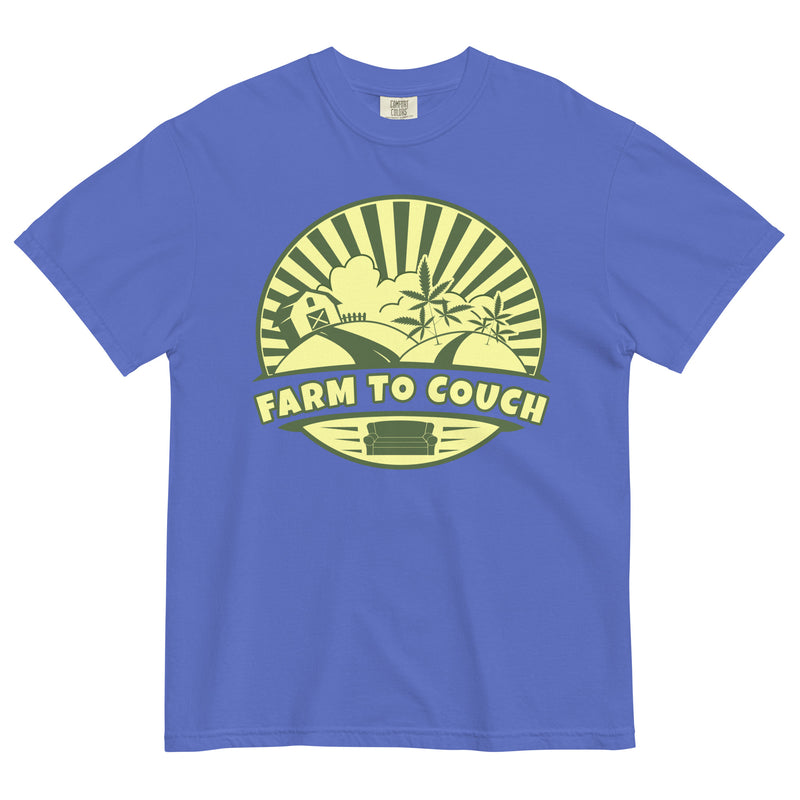 Farm To Couch: Cannabis Farmer's Exclusive Tee for Relaxed Harvest Vibes! - Magic Leaf Tees