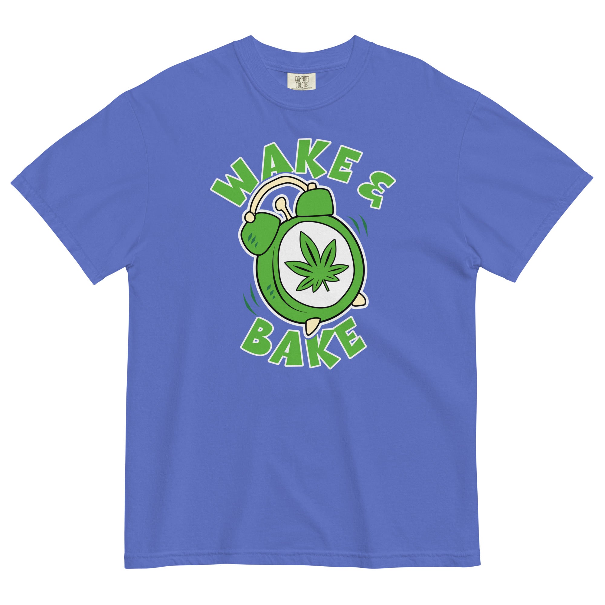 Wake & Bake Alarm Clock Weed T-Shirt: Stoner Apparel | Magic Leaf Tees