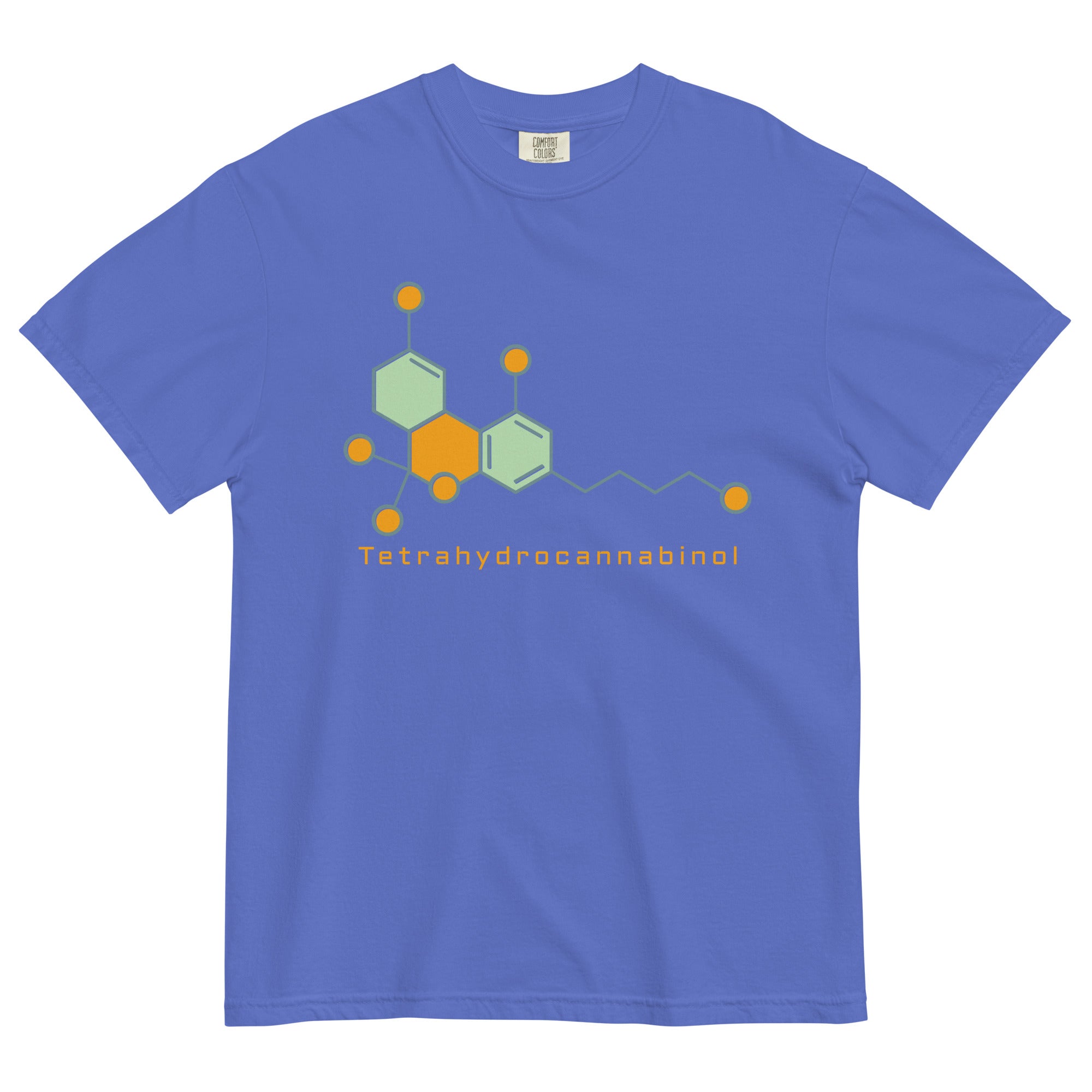 Colorful Abstract THC Molecule Cannabis T-Shirt: Stylish Science Apparel | Magic Leaf Tees