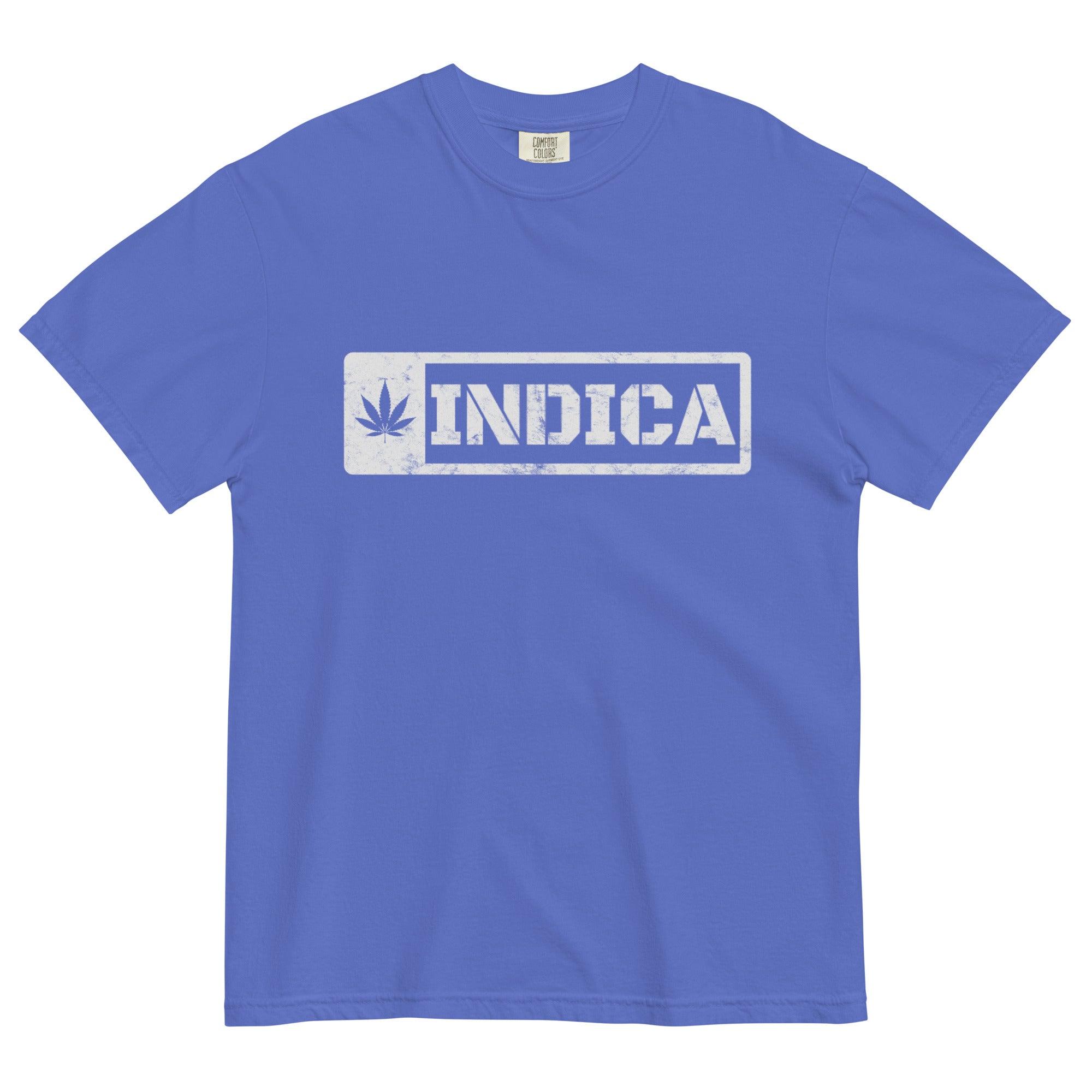 Indica Stencil T-Shirt | Cannabis Leaf Design - Magic Leaf Tees