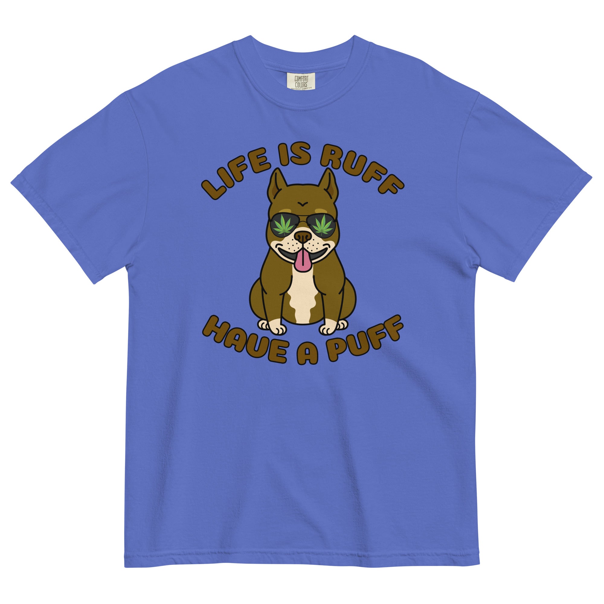 "Life Is Ruff, Have A Puff" Funny Weed Dog T-Shirt – Magic Leaf Tees