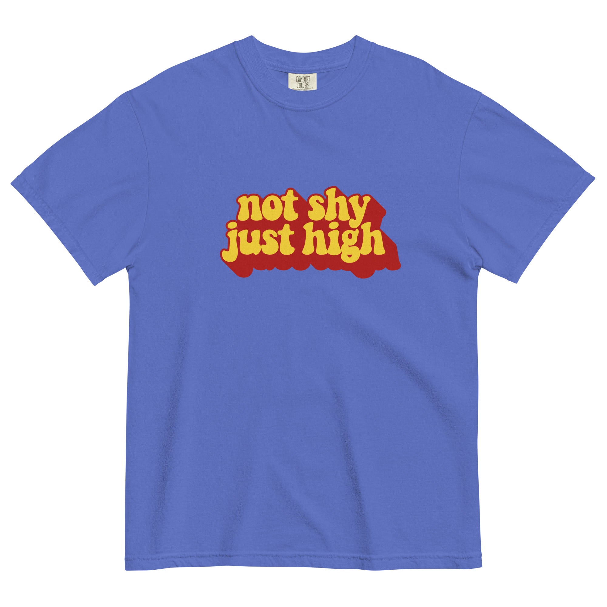 "Not Shy, Just High" Funny Weed T-Shirt – Magic Leaf Tees