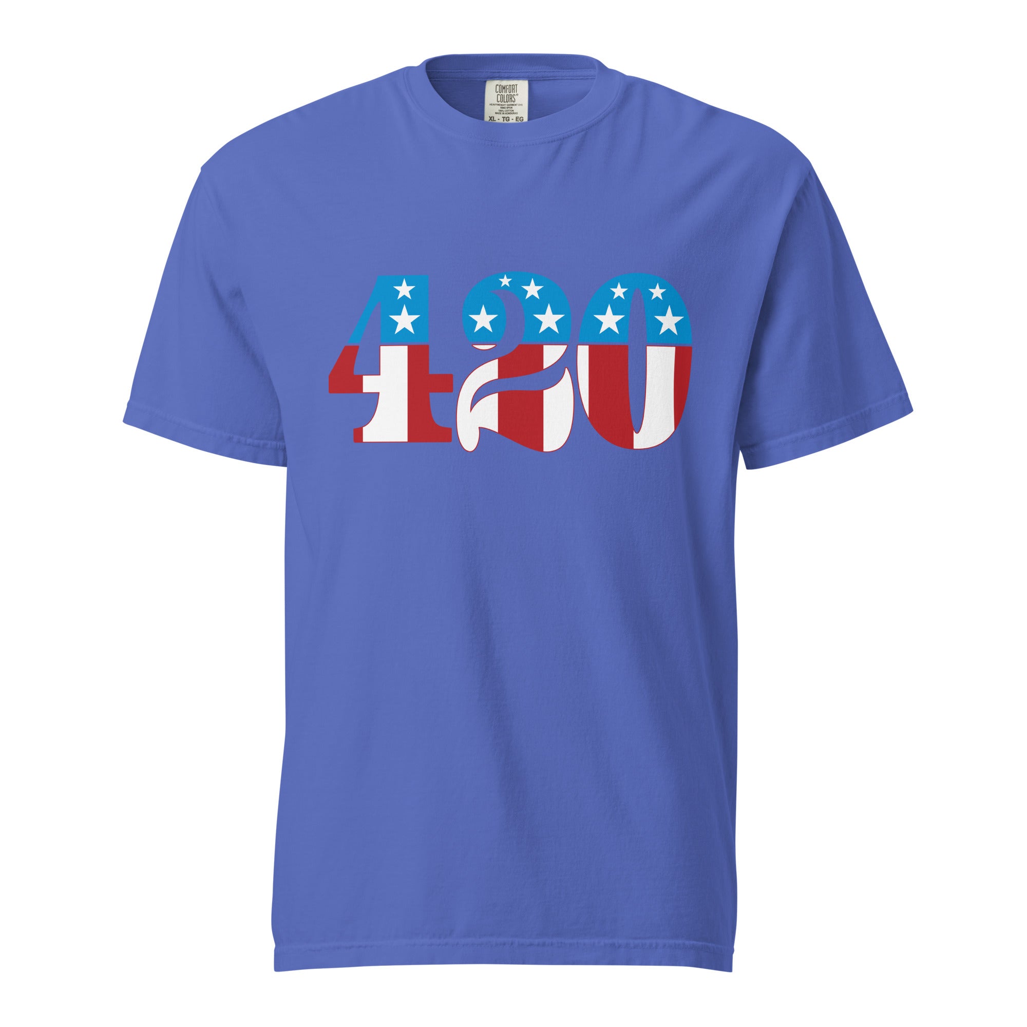 Patriotic 420 T-Shirt – Red, White & Blue Weed Apparel | Magic Leaf Tees