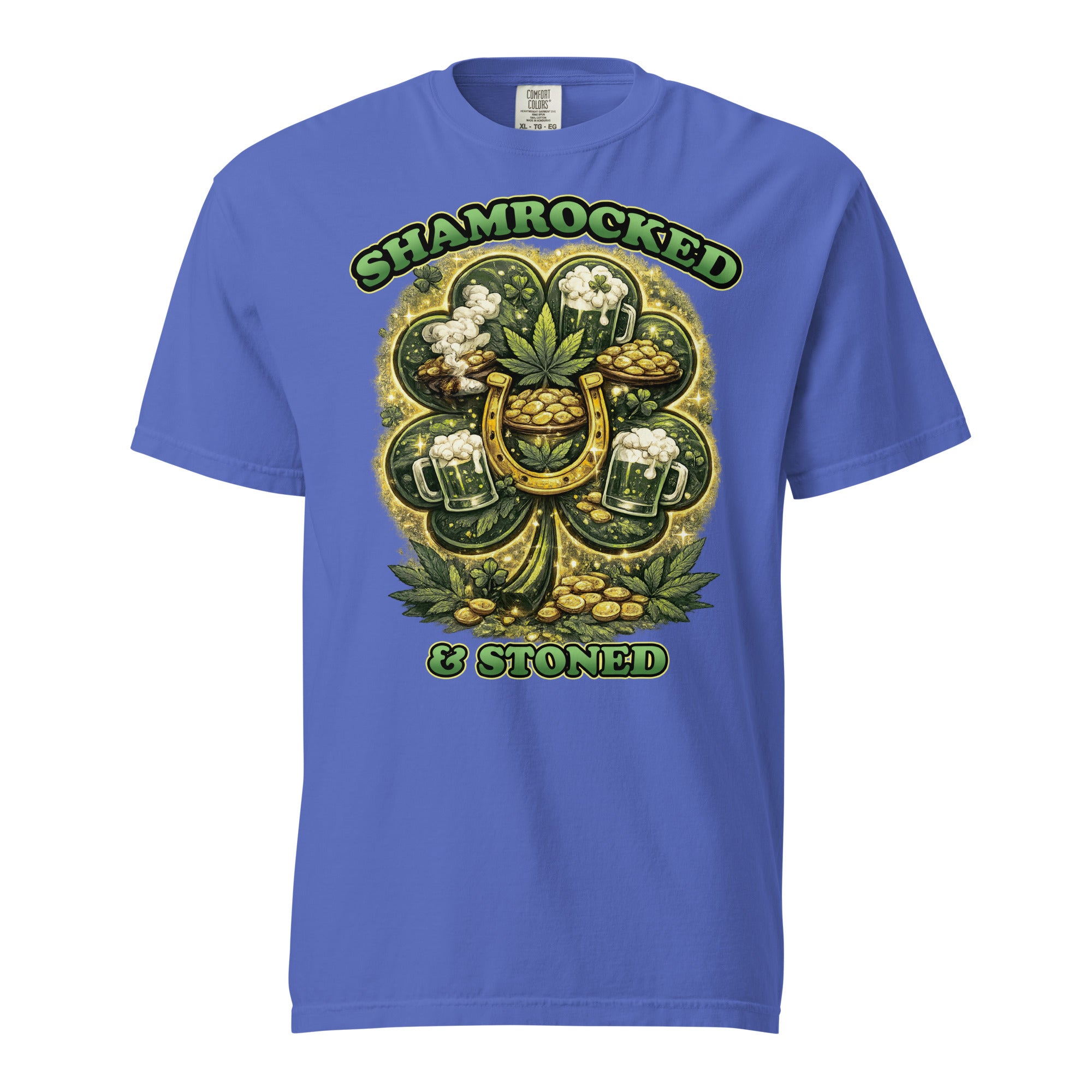 Shamrocked & Stoned St. Patrick’s Day Weed T-Shirt – Funny 420 Clover Shirt | Magic Leaf Tees