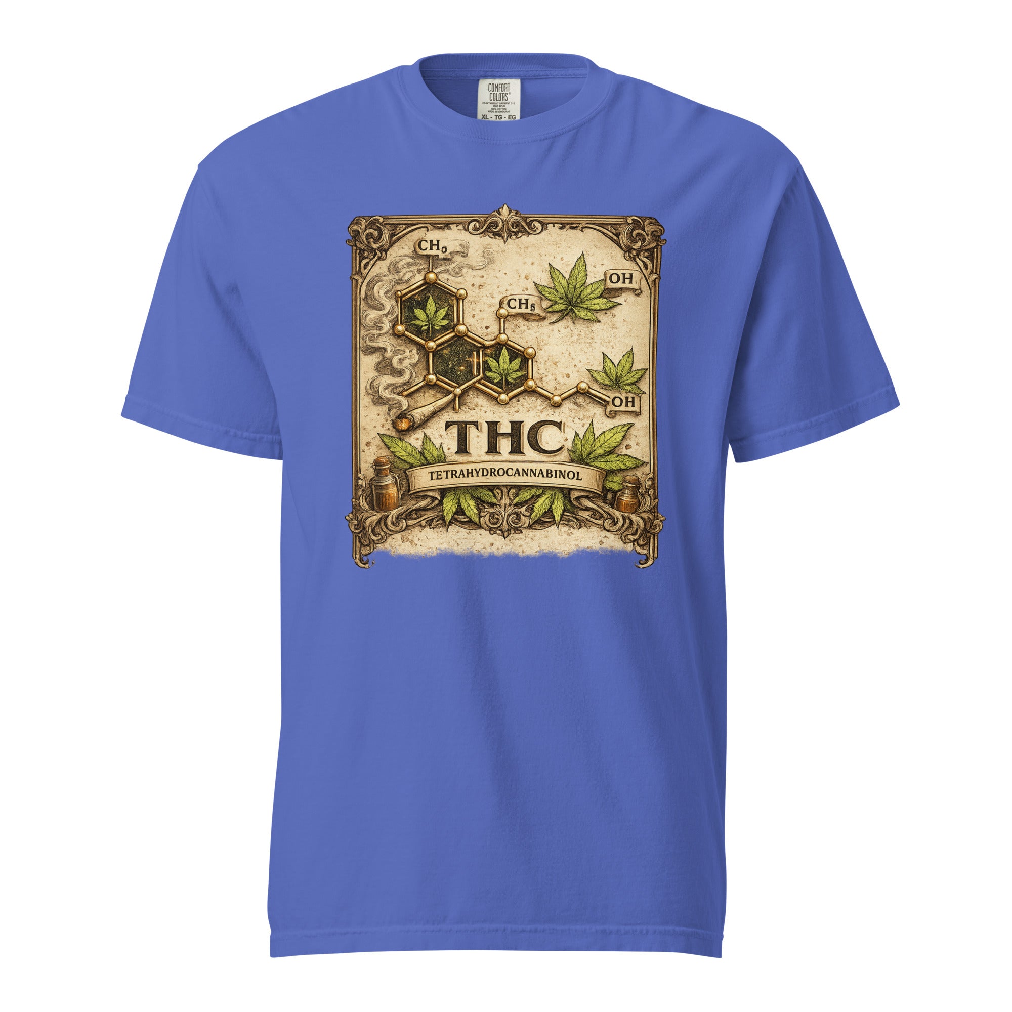 Vintage THC Molecule T-Shirt – 1920s Apothecary Cannabis Science Tee | Magic Leaf Tees