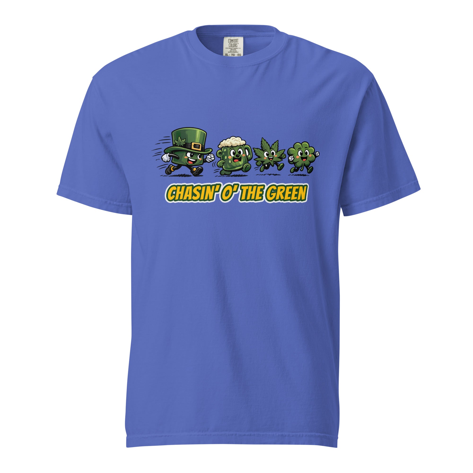 Chasin’ O’ The Green T-Shirt – Funny St. Patrick’s Day Cannabis Shirt, Cartoon Weed Graphic Tee