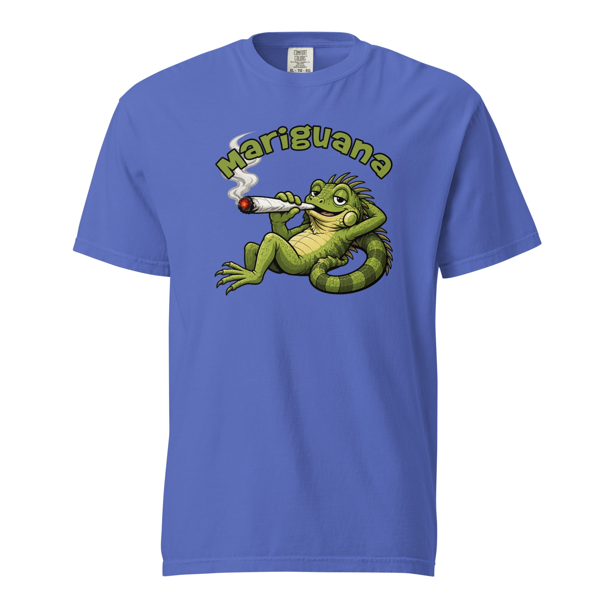 Mariguana Iguana T-Shirt, Funny Stoner Lizard Graphic Tee, Cannabis Humor Shirt, 420 Weed Joke Gift, Magic Leaf Tees