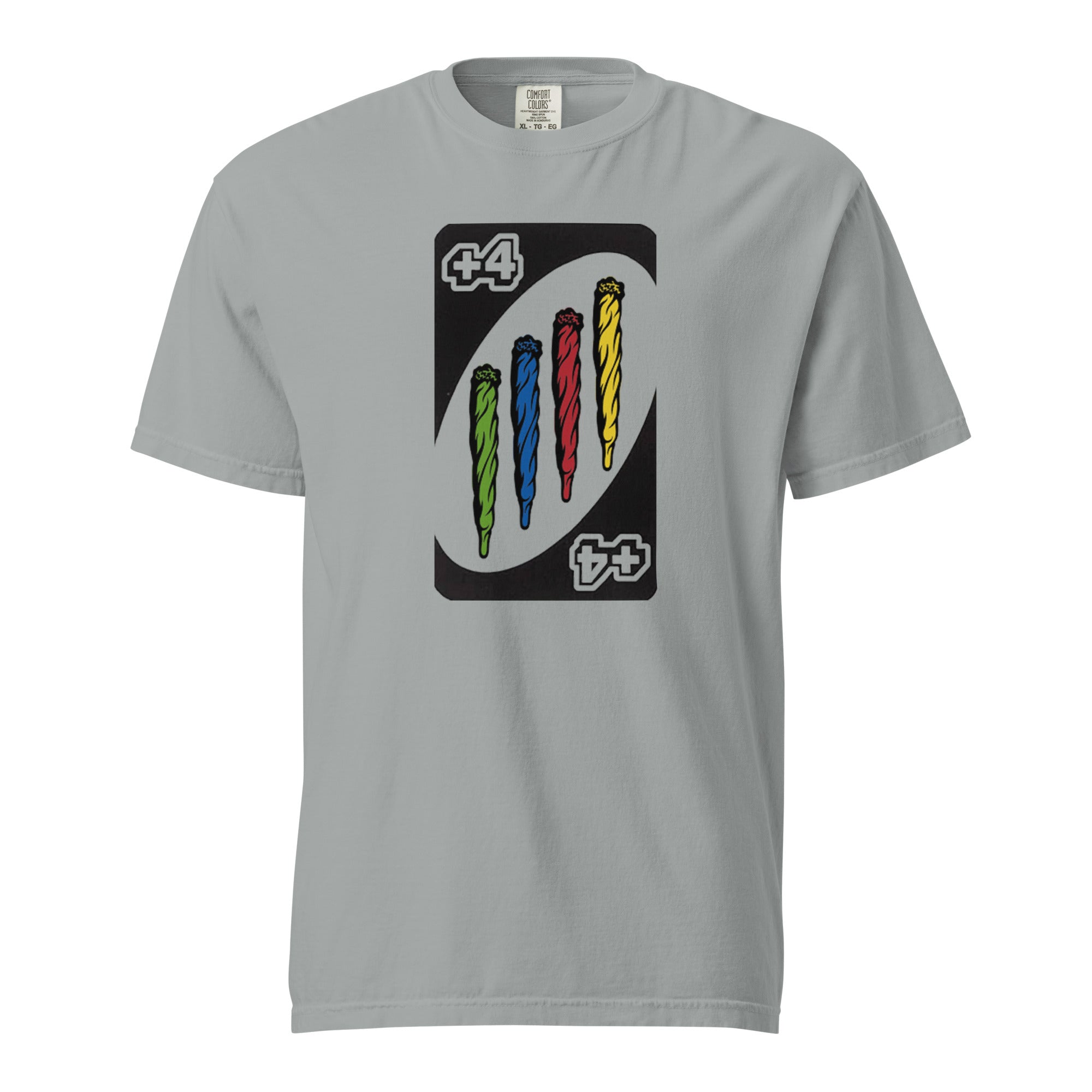 Draw Four Weed T-Shirt, Funny Cannabis Card Game Tee, +4 Joint 420 Graphic Shirt, Magic Leaf Tees