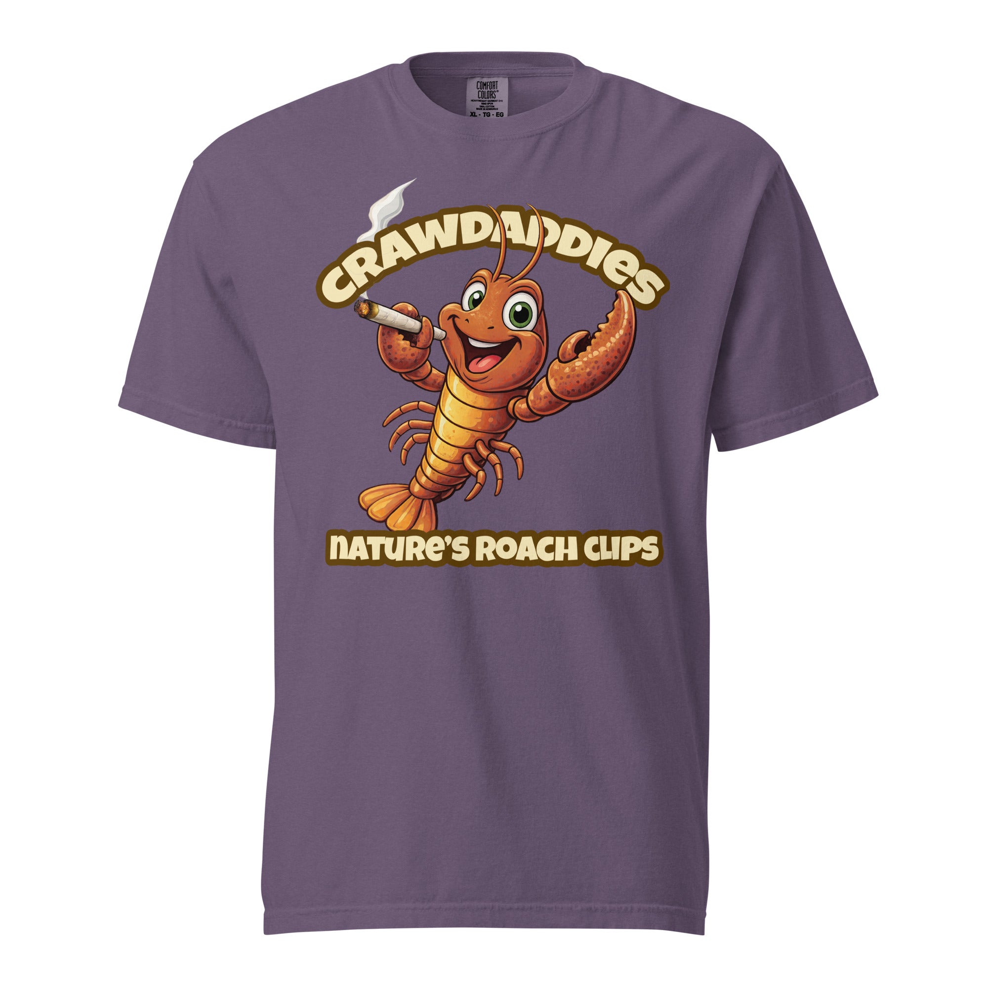 Crawdaddies Nature’s Roach Clips T-Shirt | Funny Cannabis Crawfish Cartoon Weed Tee | Magic Leaf Tees