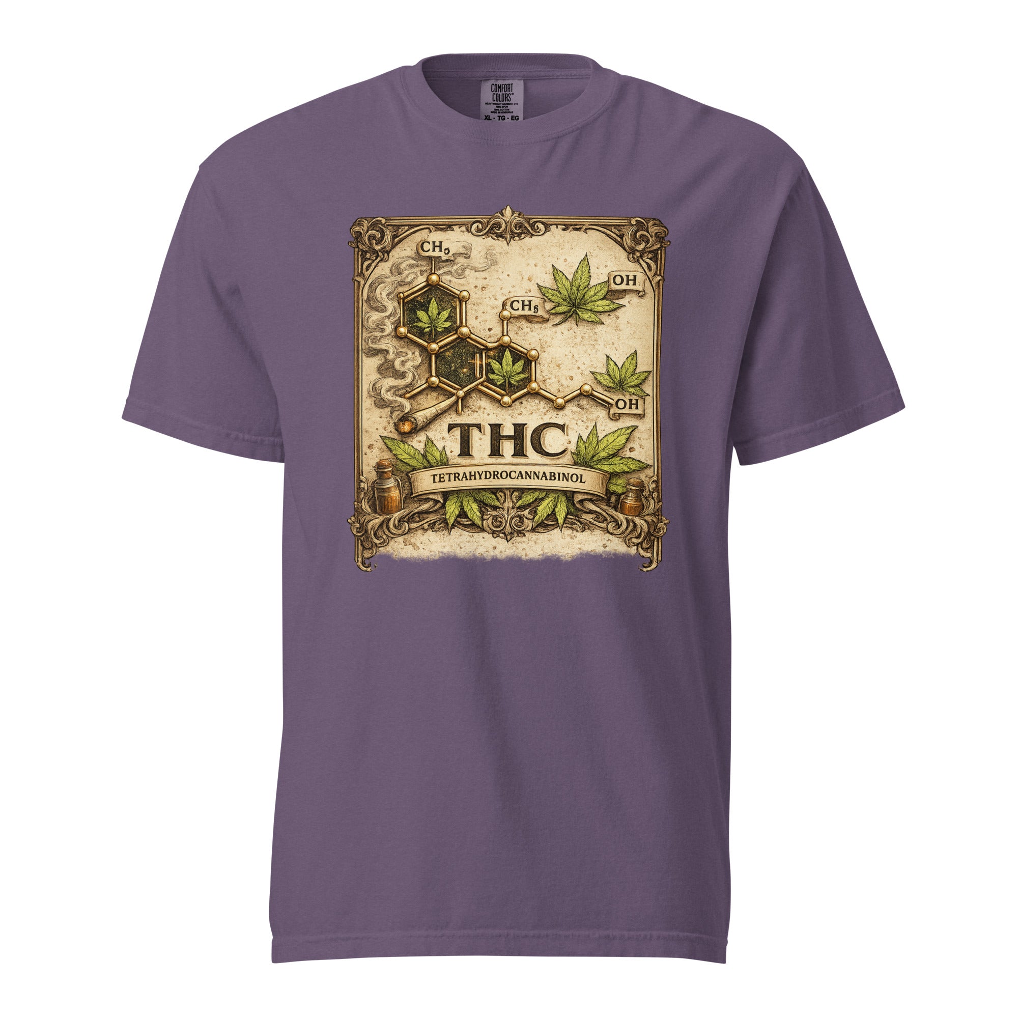 Vintage THC Molecule T-Shirt – 1920s Apothecary Cannabis Science Tee | Magic Leaf Tees
