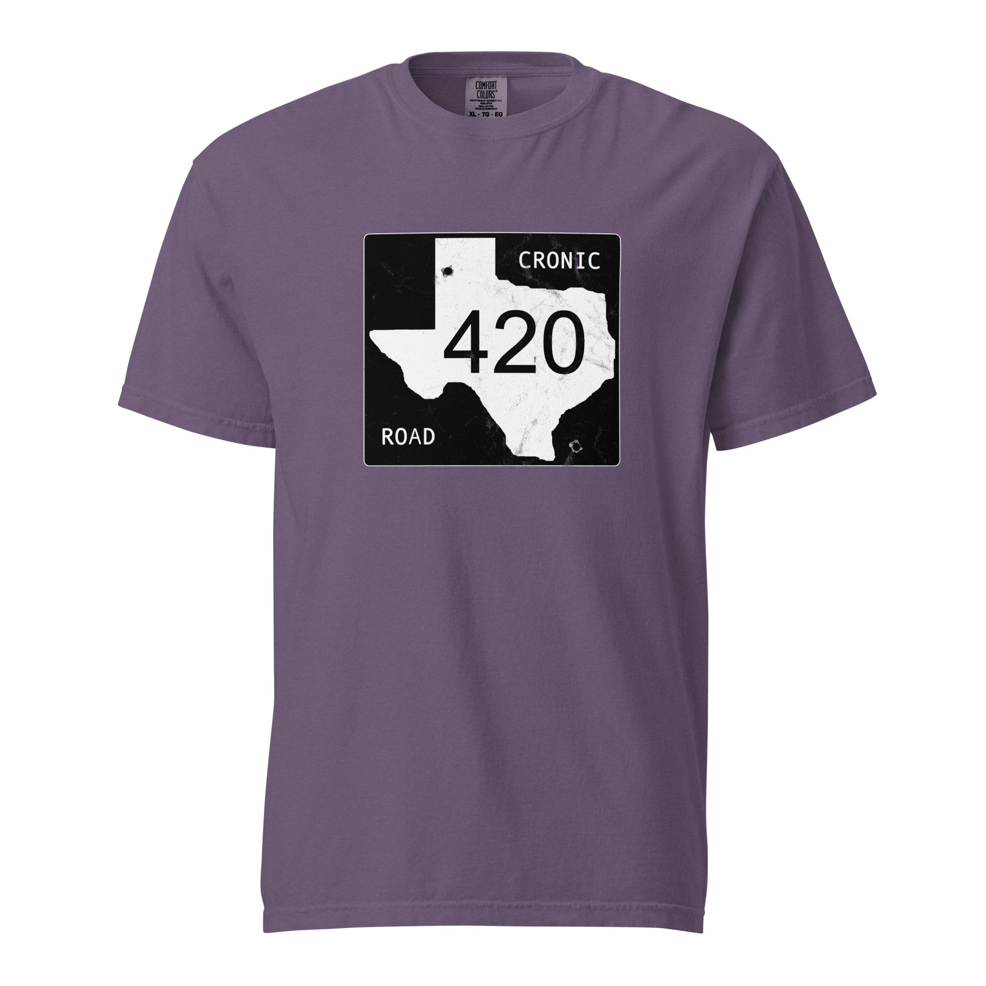 420 Cronic Road Texas Highway Sign T-Shirt | Funny Cannabis Road Sign Graphic Tee | Magic Leaf Tees