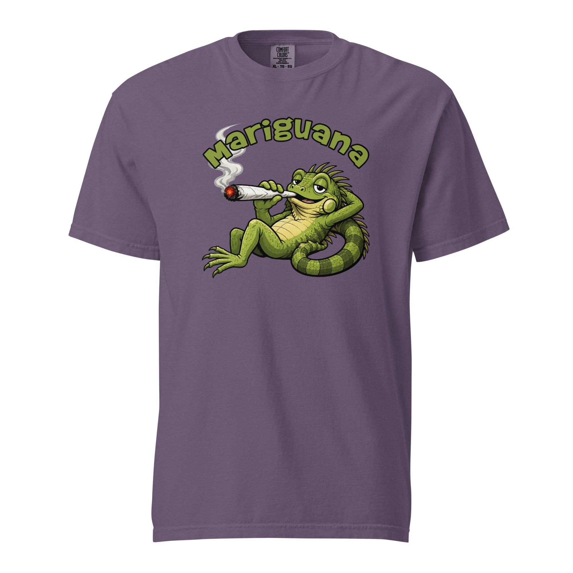 Mariguana Iguana T-Shirt, Funny Stoner Lizard Graphic Tee, Cannabis Humor Shirt, 420 Weed Joke Gift, Magic Leaf Tees