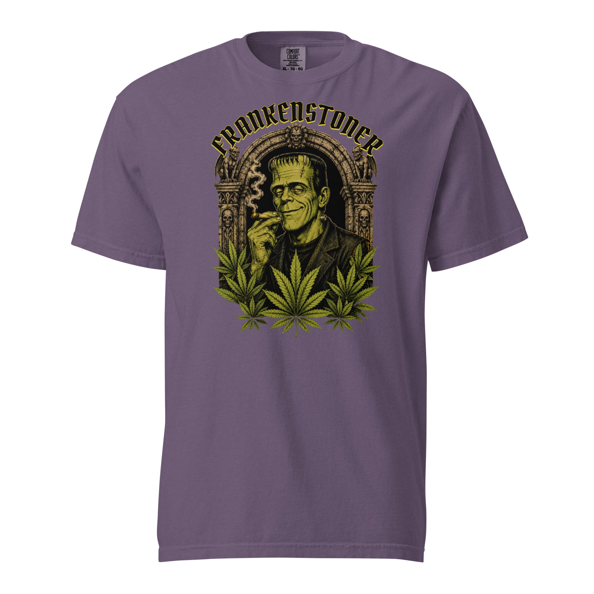 Frankenstoner T-Shirt, Funny Frankenstein Weed Tee, Retro Horror Cannabis Monster Shirt
