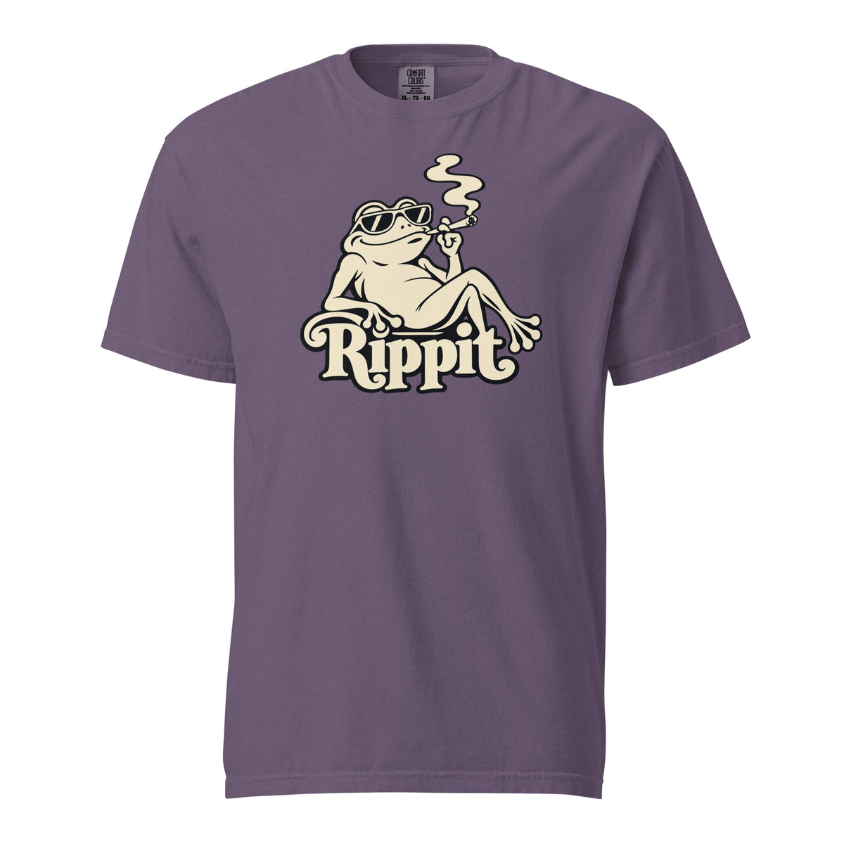 Rippit Frog T-Shirt, Funny Stoner Frog Tee, Retro Cannabis Mascot 420 Graphic Shirt