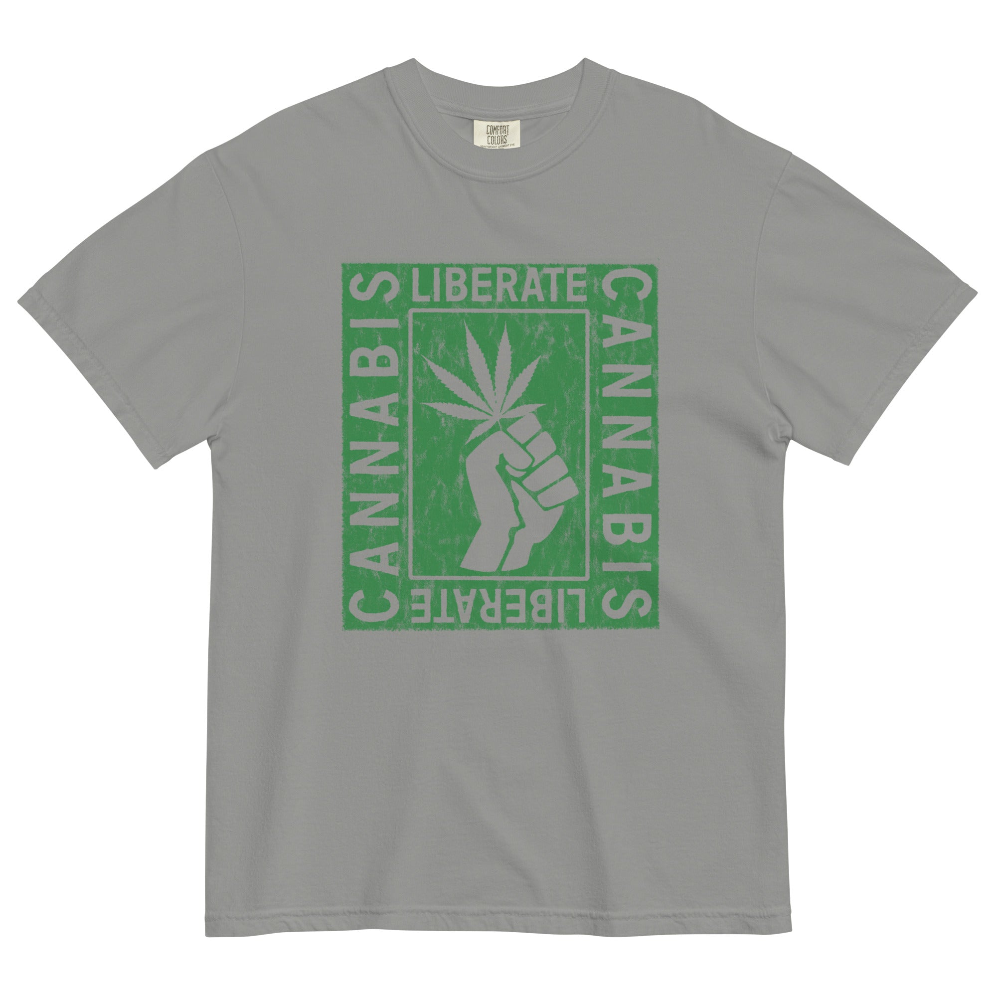 Liberate Cannabis Movement: Political Poster-Style Tee for Advocates of Marijuana Legalization! - Magic Leaf Tees