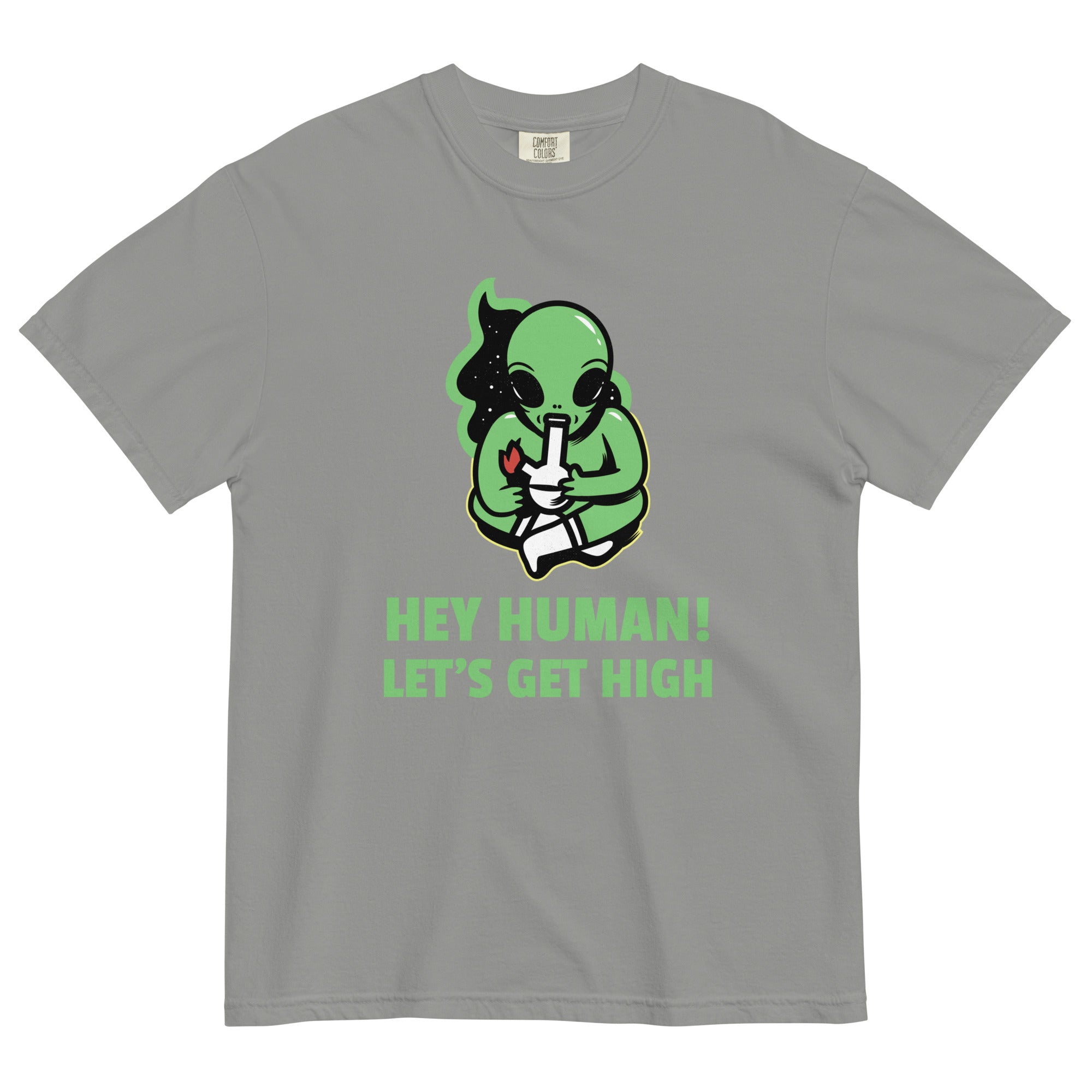 Interstellar High: Alien Smoking Bong Tee for Cosmic Cannabis Adventures! - Magic Leaf Tees