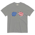 High Vibes and Starry Eyes: American Flag Sunglasses with Pot Leaves Tee - Magic Leaf Tees