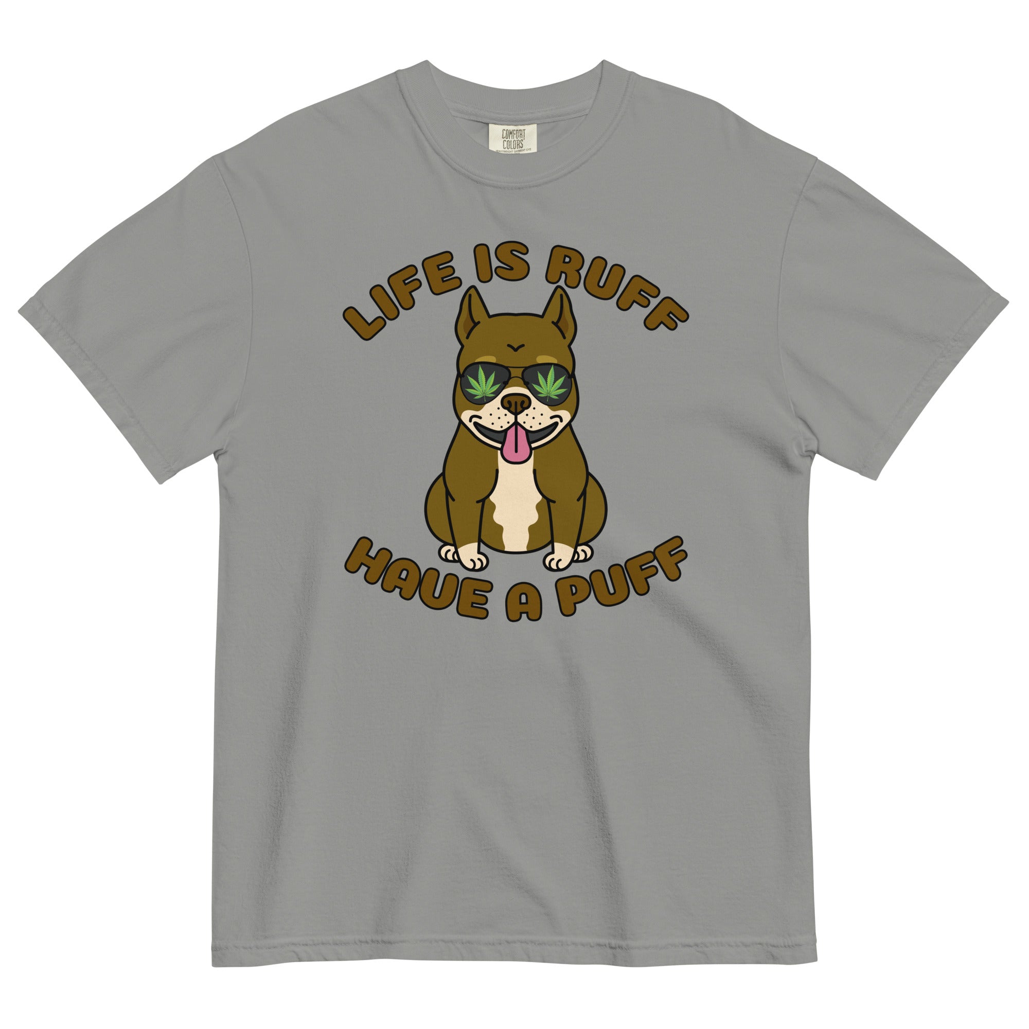 "Life Is Ruff, Have A Puff" Funny Weed Dog T-Shirt – Magic Leaf Tees