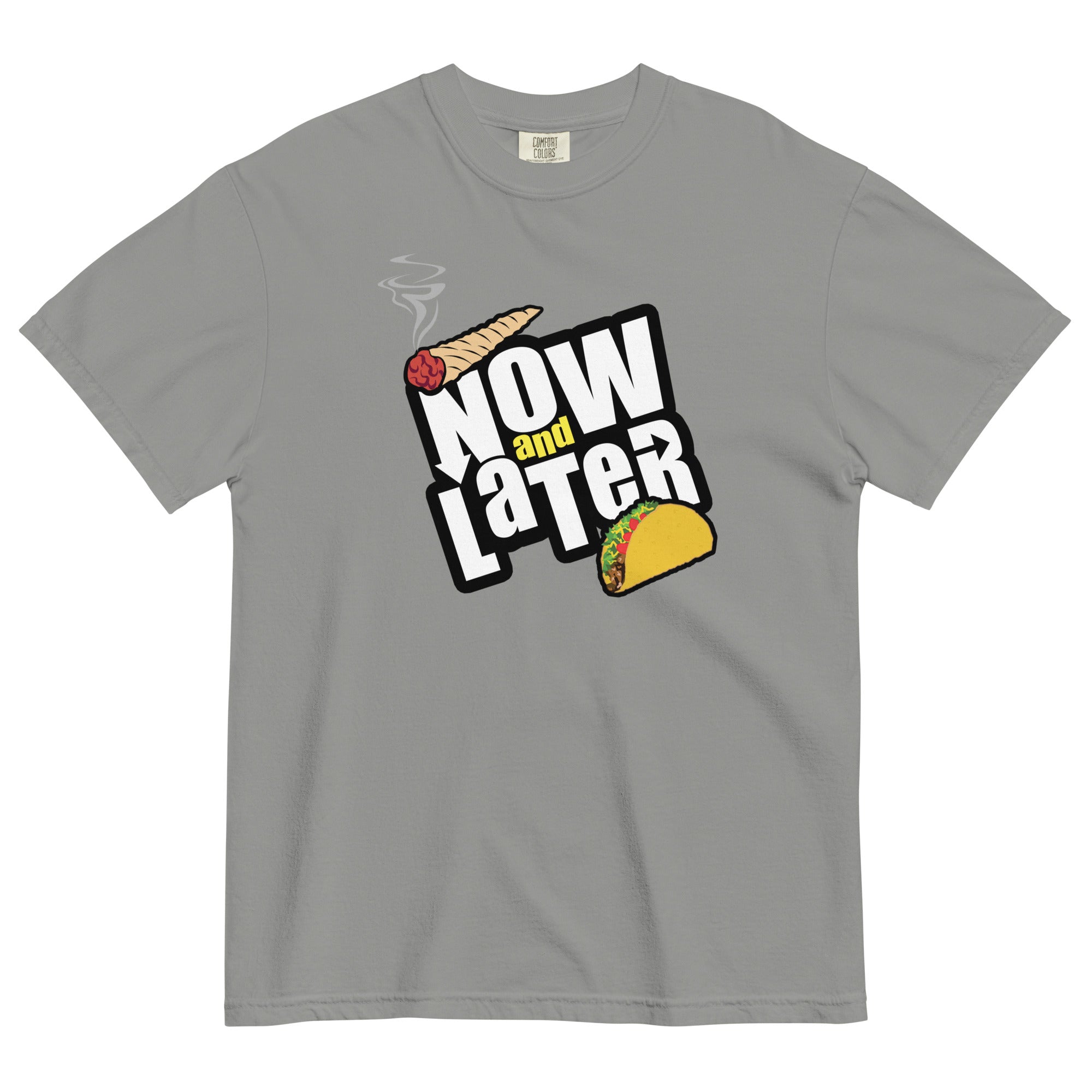 "Now & Later: Taco & Joint Edition" Funny Weed T-Shirt – Magic Leaf Tees