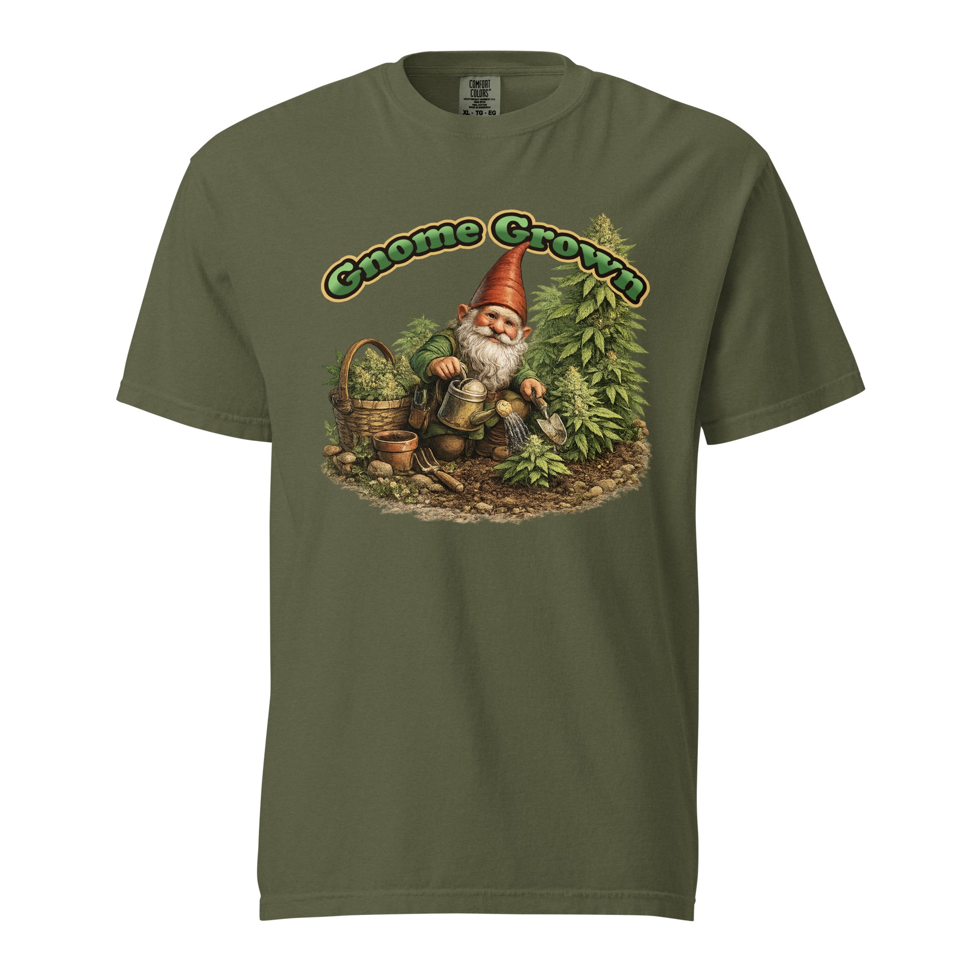 Gnome Grown Weed T-Shirt – Funny Cannabis Garden Gnome Shirt | Magic Leaf Tees