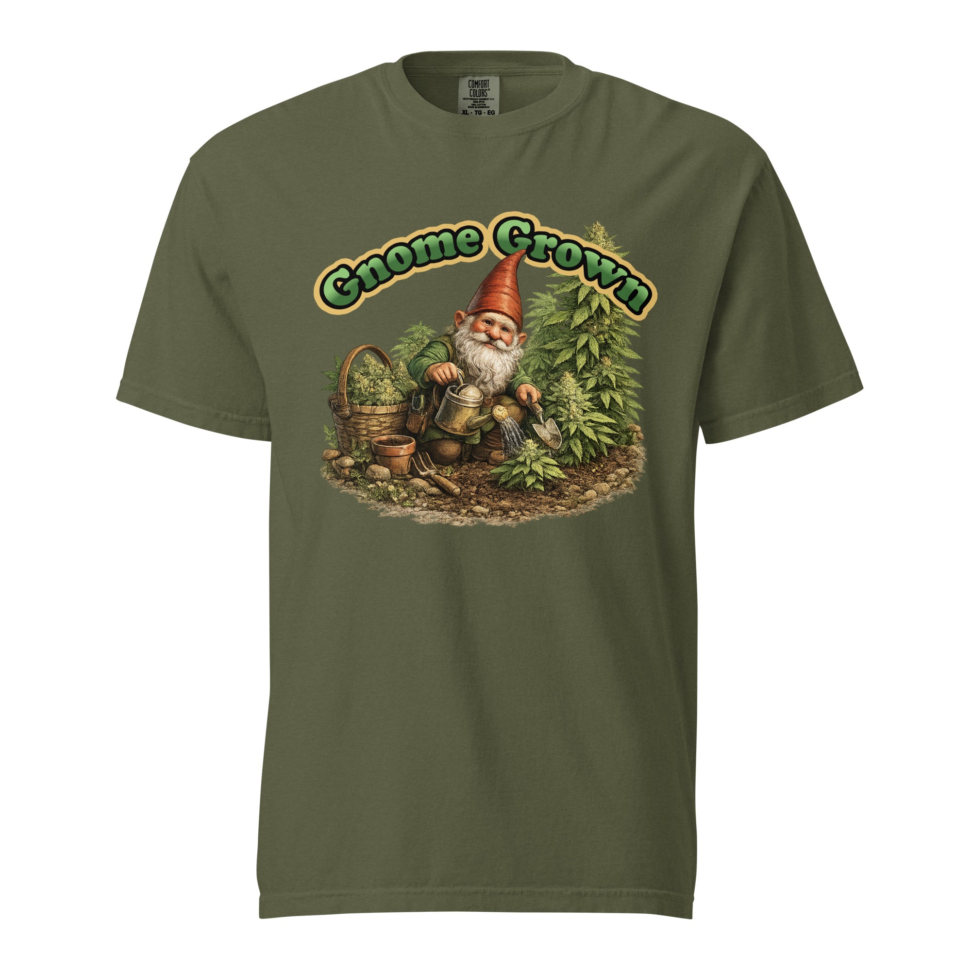 Gnome Grown Weed T-Shirt – Funny Cannabis Garden Gnome Shirt | Magic Leaf Tees