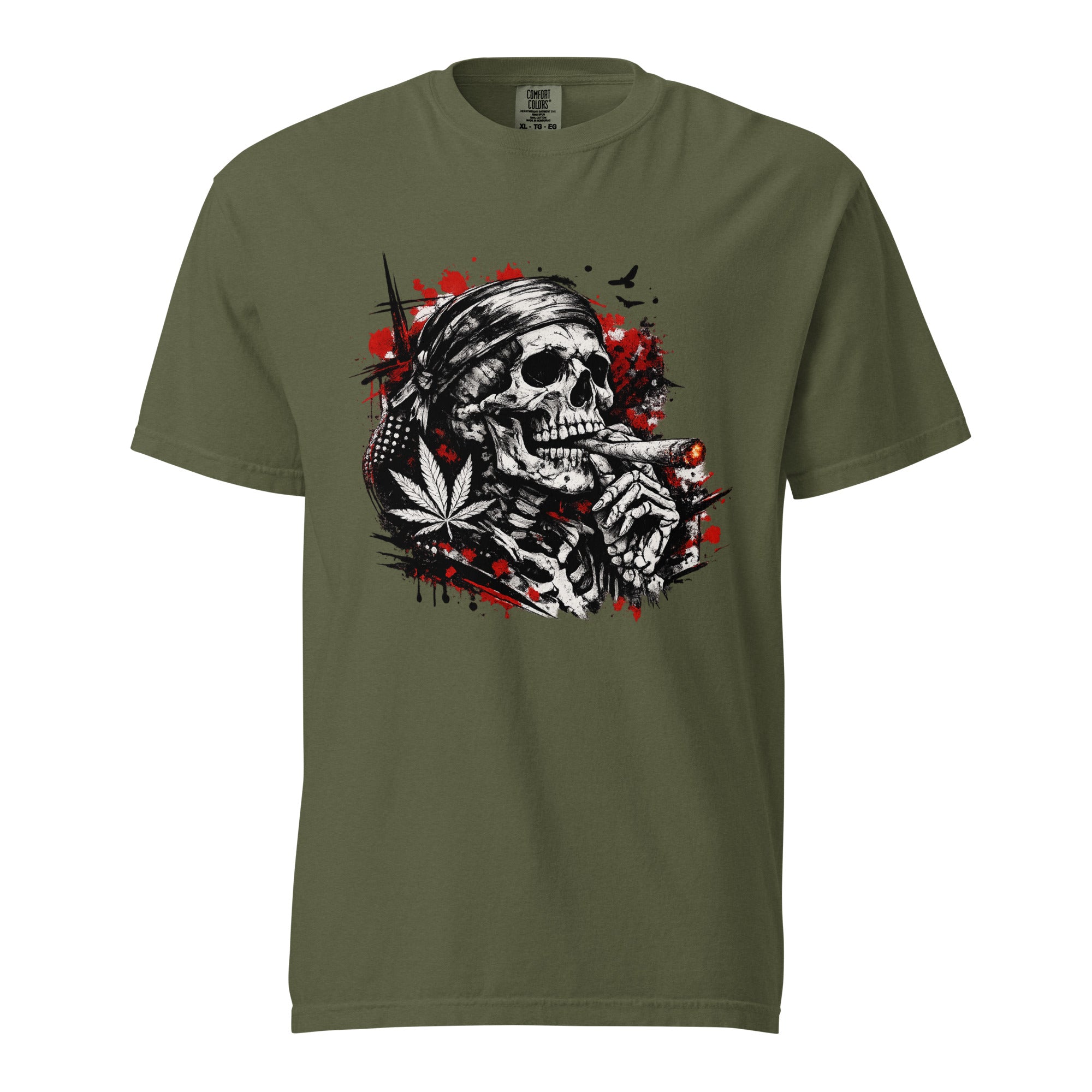 Trash Polka Skeleton Cannabis T-Shirt | Magic Leaf Tees