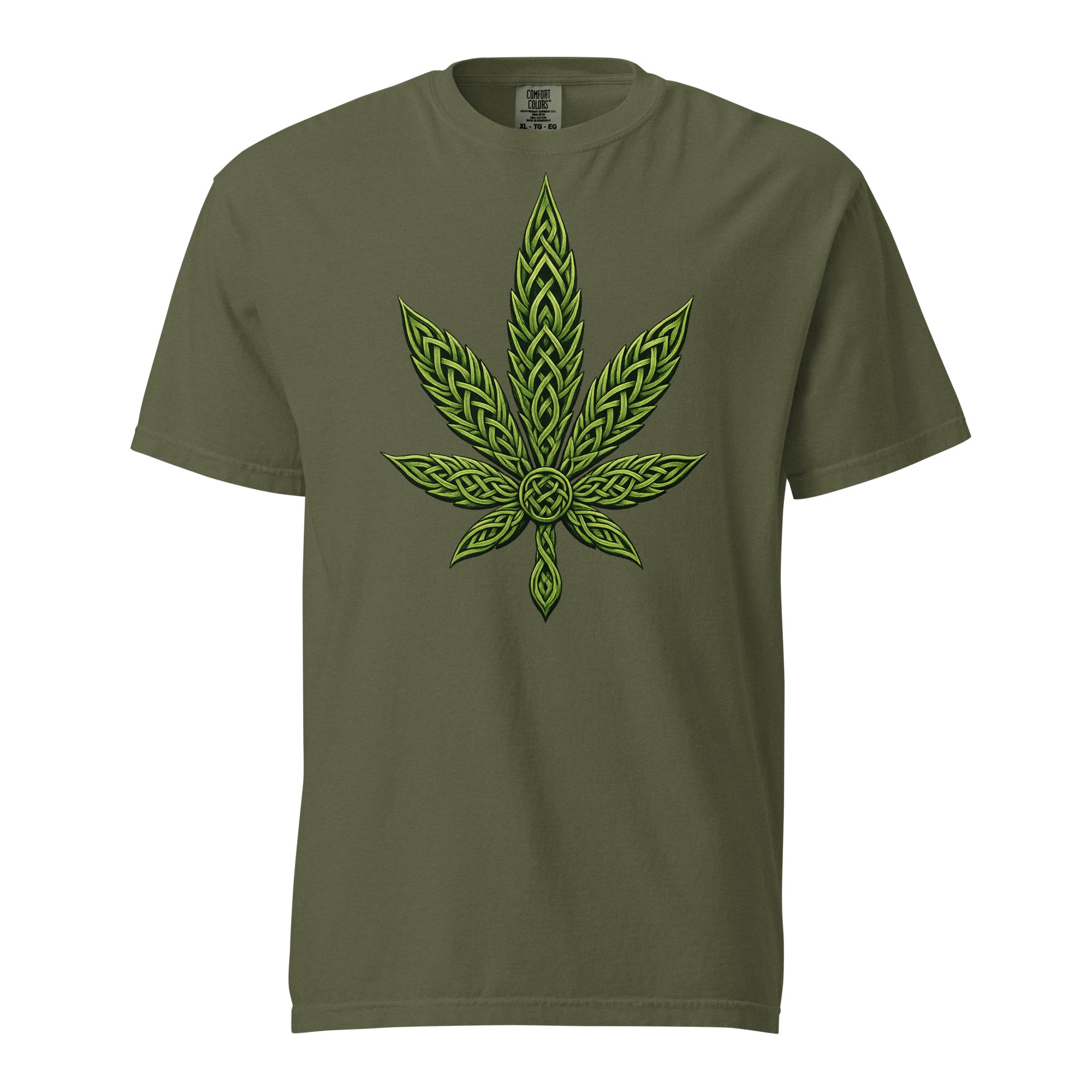 Celtic Knot Cannabis Leaf T-Shirt – Intricate Weed Leaf Graphic Tee | Magic Leaf Tees