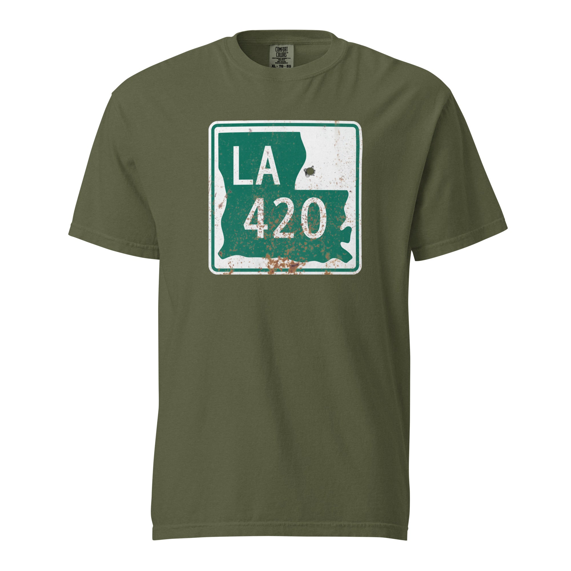 Louisiana 420 Highway Sign Weed Shirt | Bayou Cannabis Graphic Tee | Magic Leaf Tees