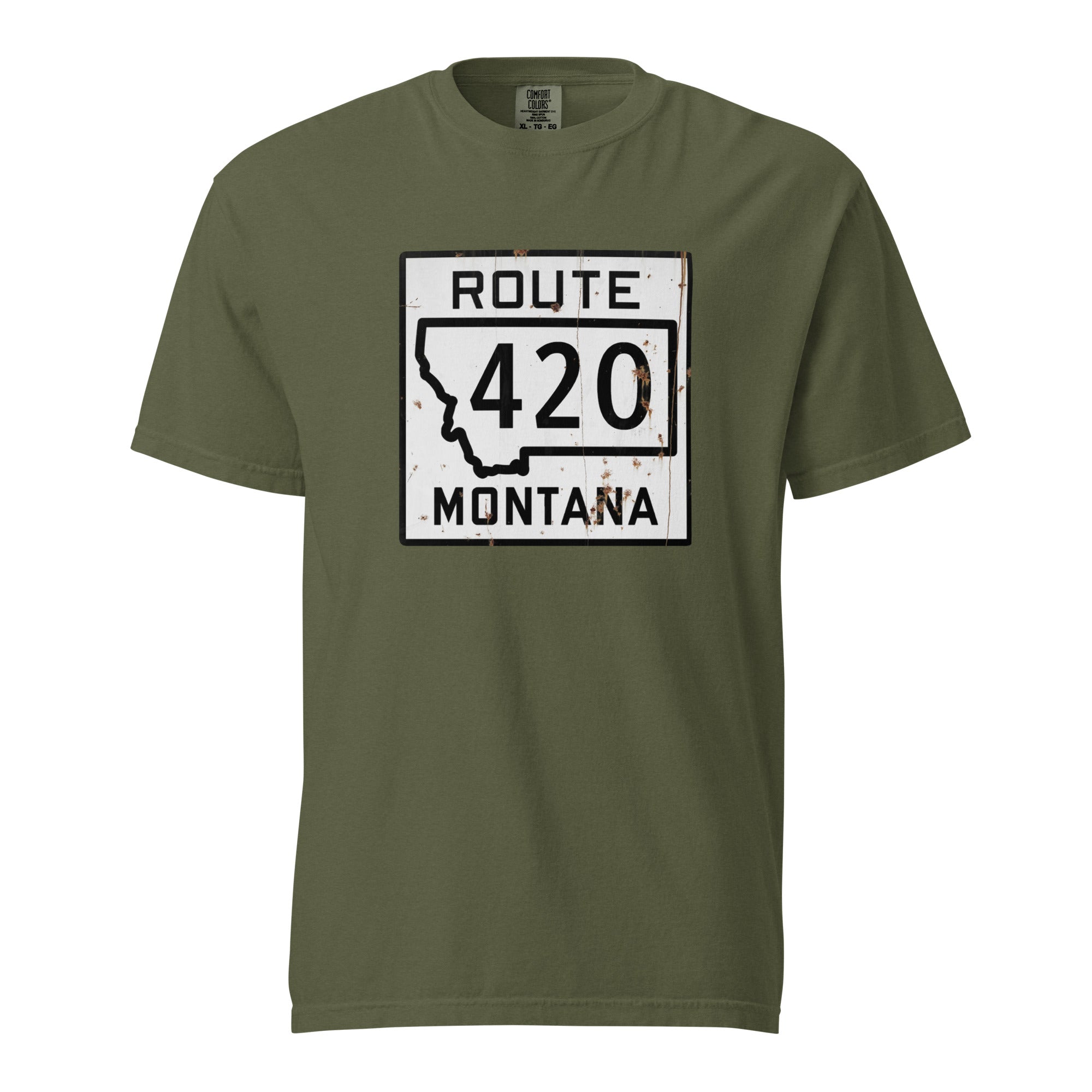 Vintage Montana Route 420 Weed Shirt | Distressed Highway Sign T-Shirt