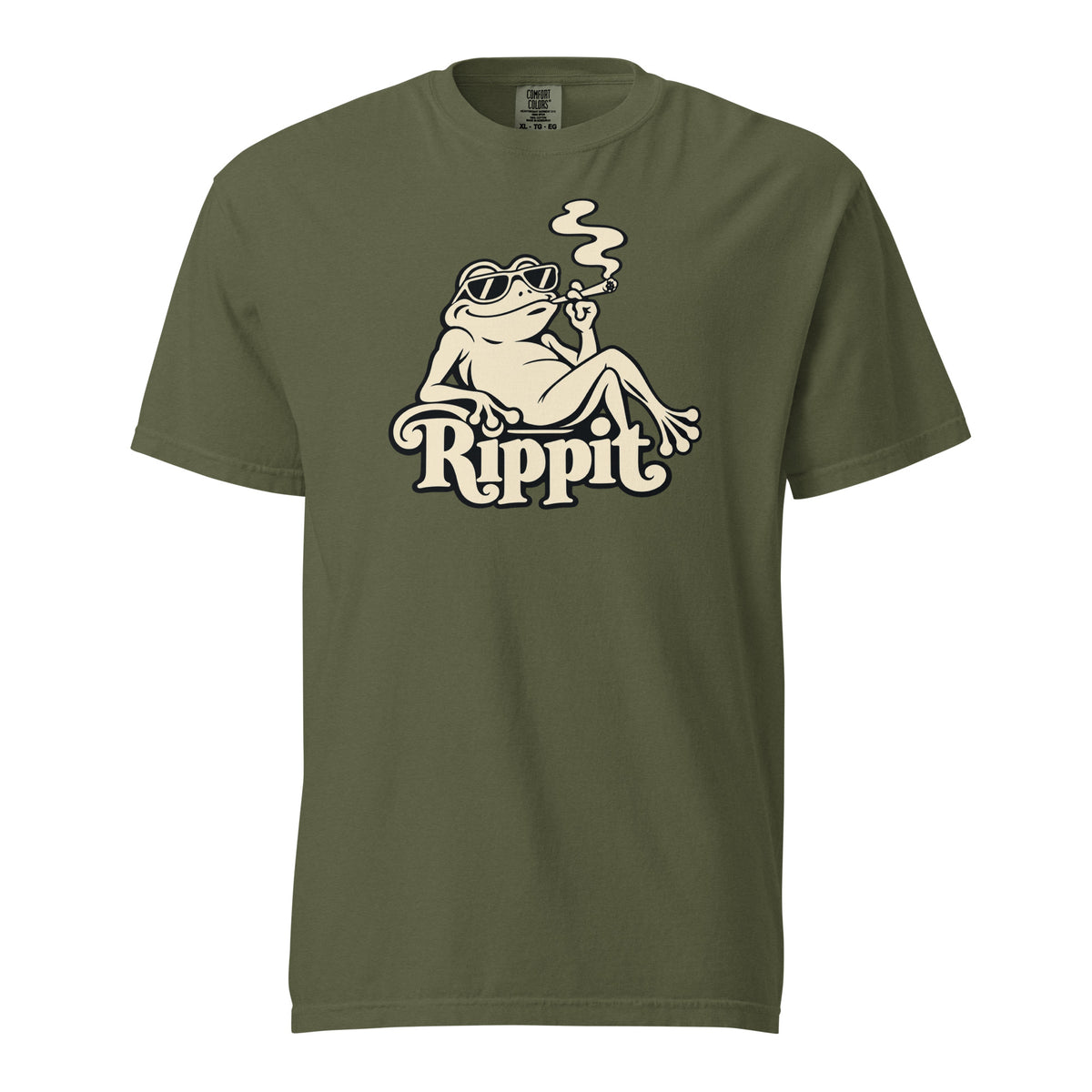 Rippit Frog T-Shirt, Funny Stoner Frog Tee, Retro Cannabis Mascot 420 Graphic Shirt