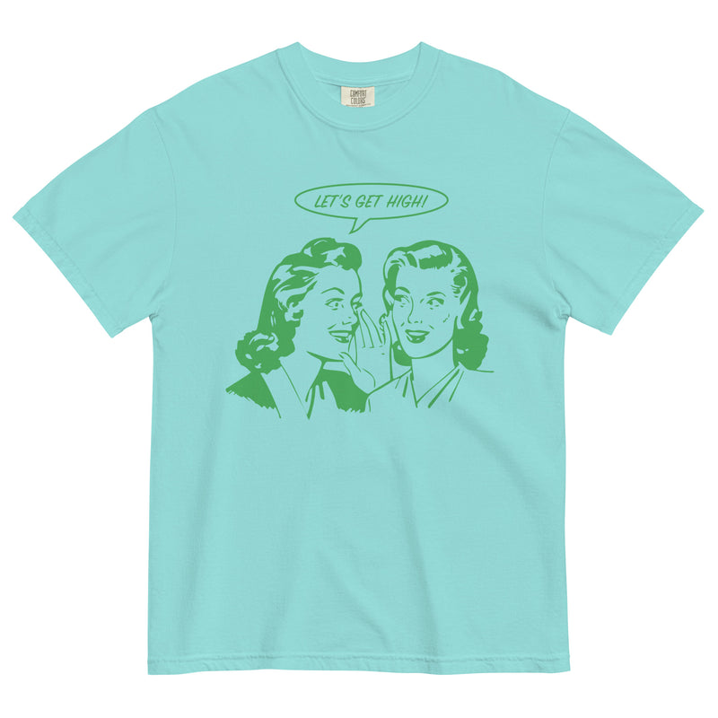 Whispering Secrets: Let's Get High Cannabis-Inspired Tee - Magic Leaf Tees