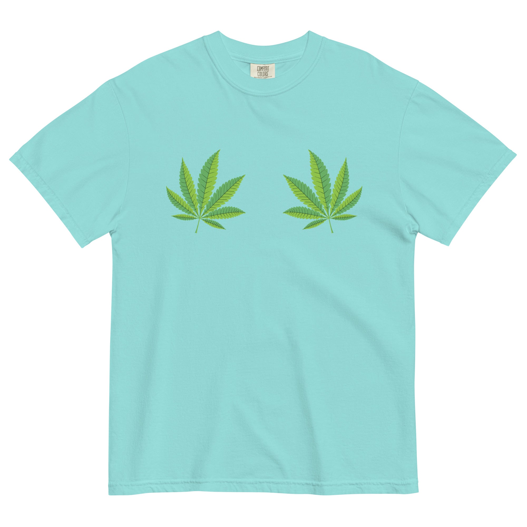 Peek-a-Leaf Boob Weed T-Shirt - Funny Weed Shirt for Cannabis Lovers | Magic Leaf Tees