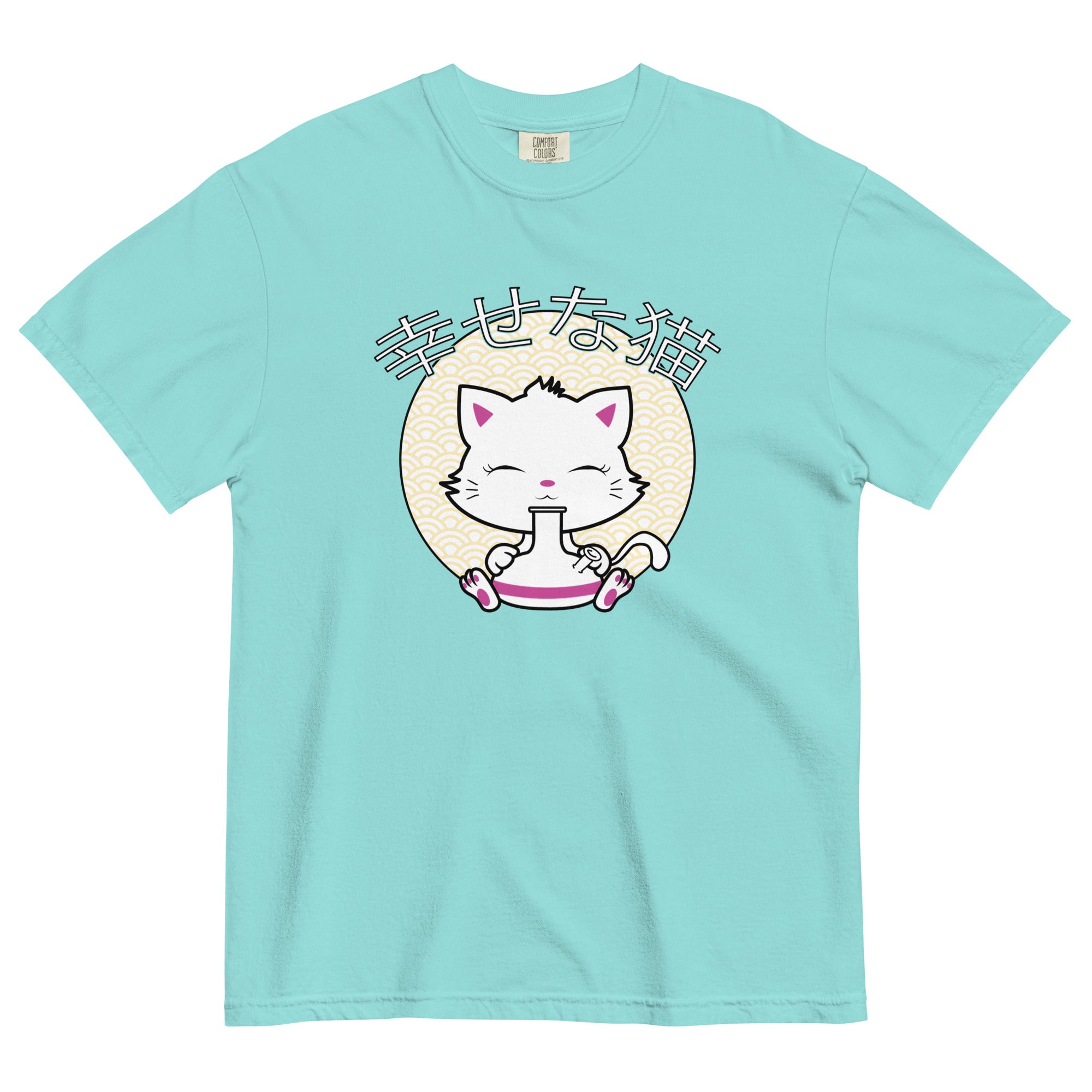 "Kawaii Happy Cat with Bong" Japanese Weed T-Shirt – Magic Leaf Tees