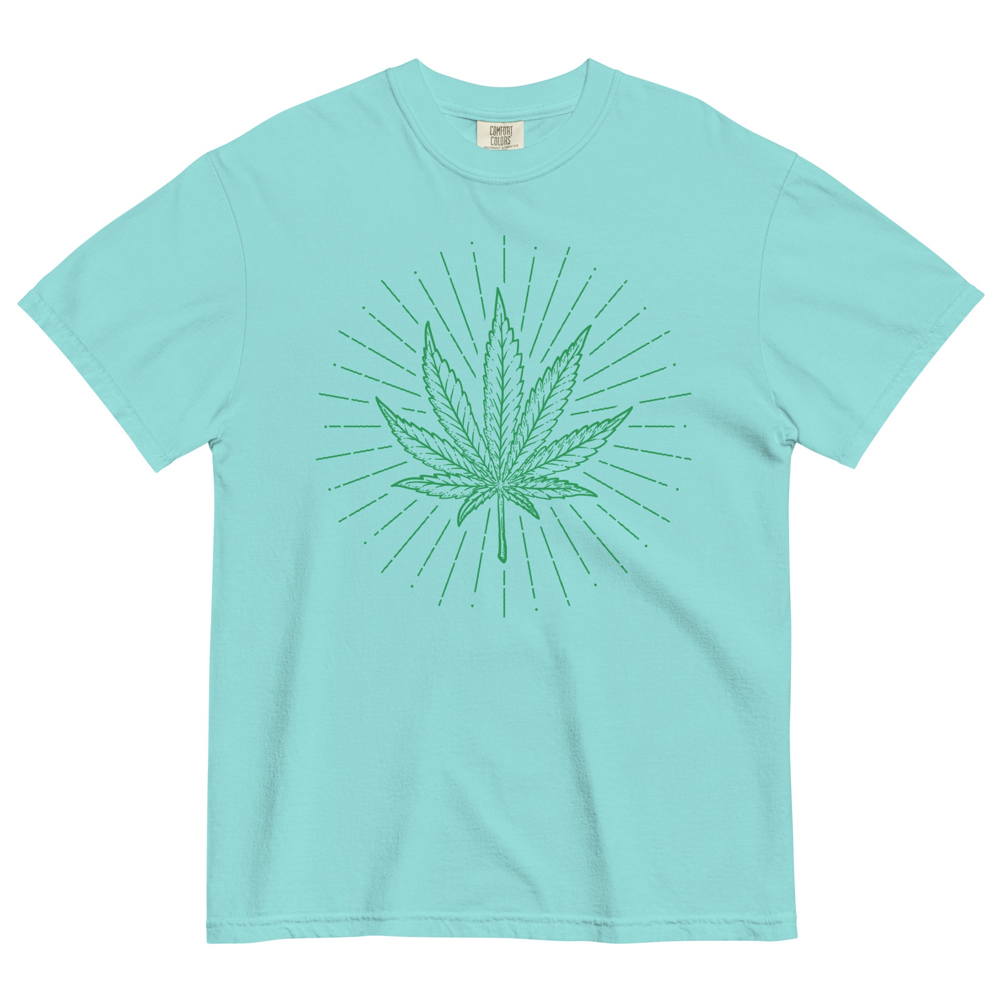 "Woodcut Style Marijuana Leaf" Trendy Cannabis T-Shirt – Magic Leaf Tees