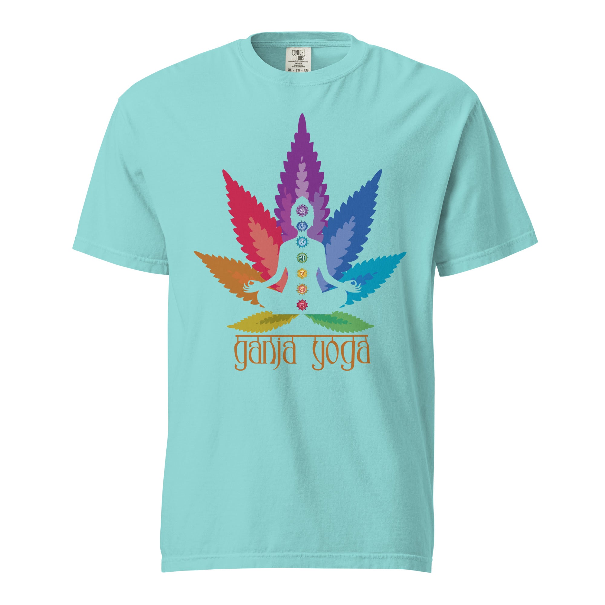 Ganja Yoga T-Shirt – Meditating Buddha & Cannabis Apparel | Magic Leaf Tees