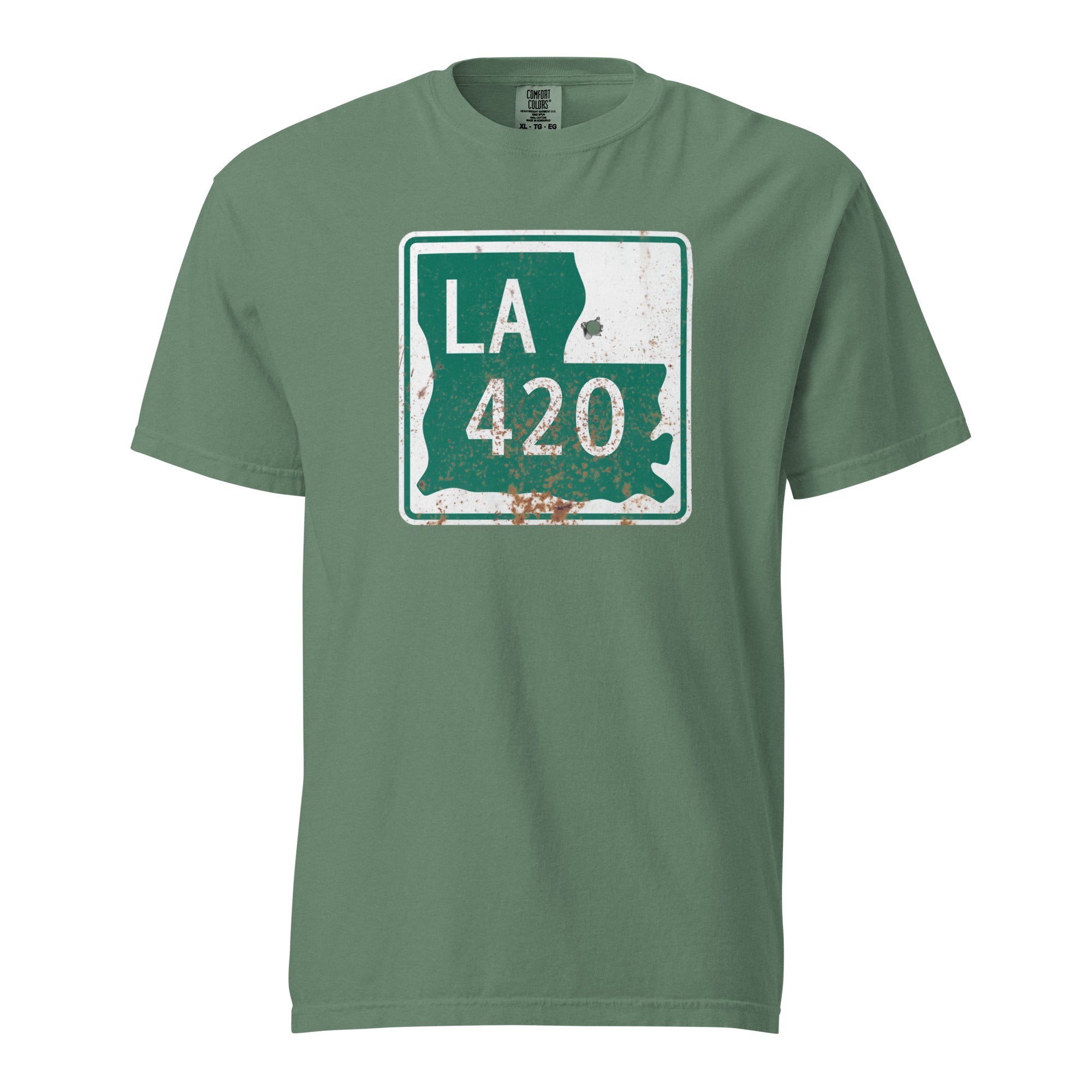 Louisiana 420 Highway Sign Weed Shirt | Bayou Cannabis Graphic Tee | Magic Leaf Tees
