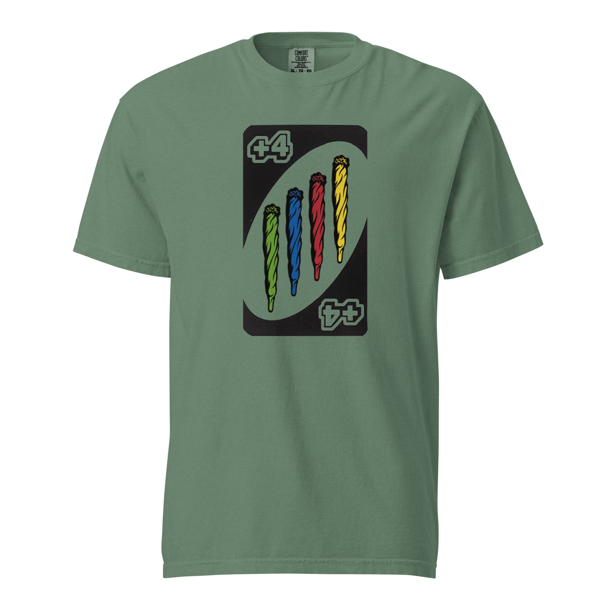 Draw Four Weed T-Shirt, Funny Cannabis Card Game Tee, +4 Joint 420 Graphic Shirt, Magic Leaf Tees