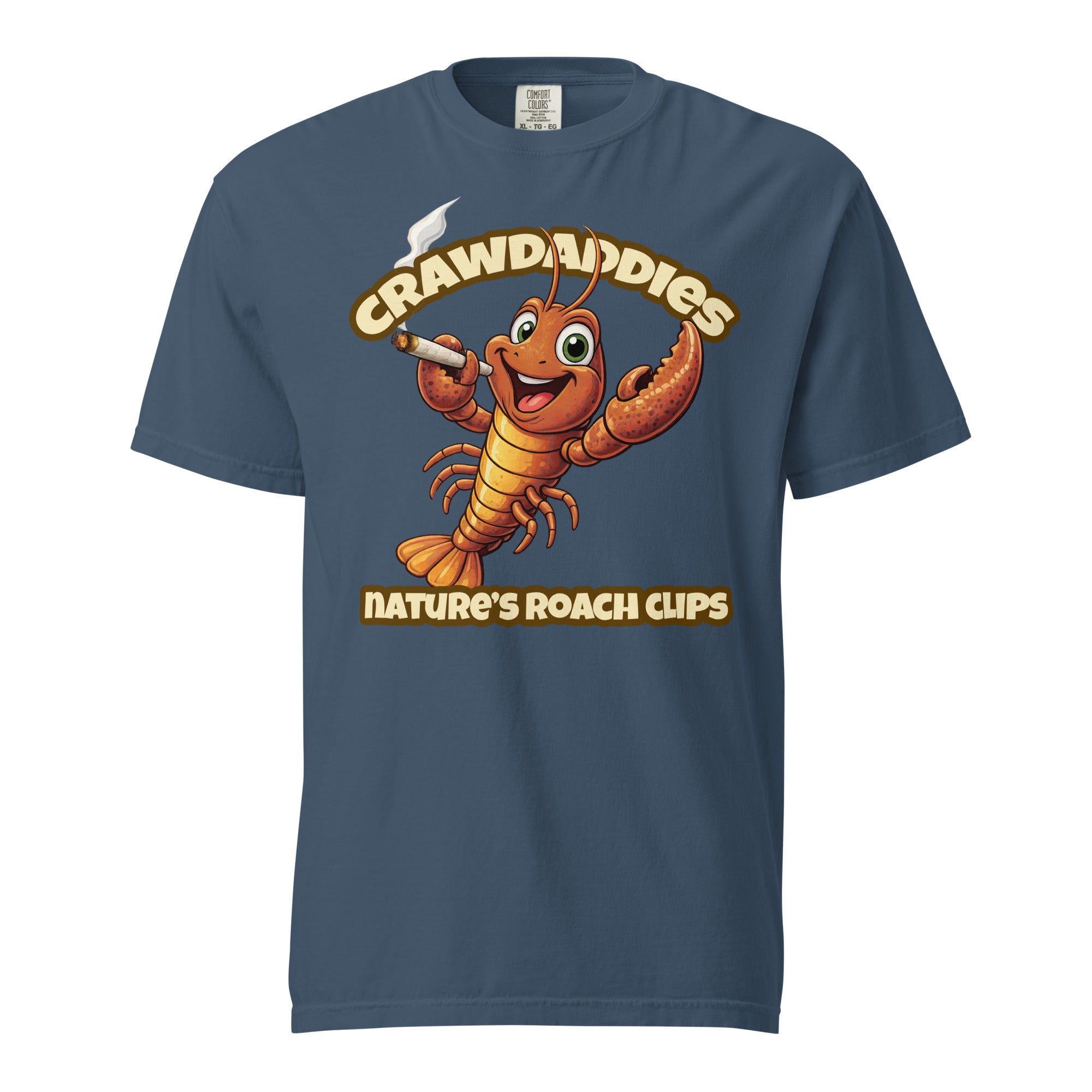 Crawdaddies Nature’s Roach Clips T-Shirt | Funny Cannabis Crawfish Cartoon Weed Tee | Magic Leaf Tees