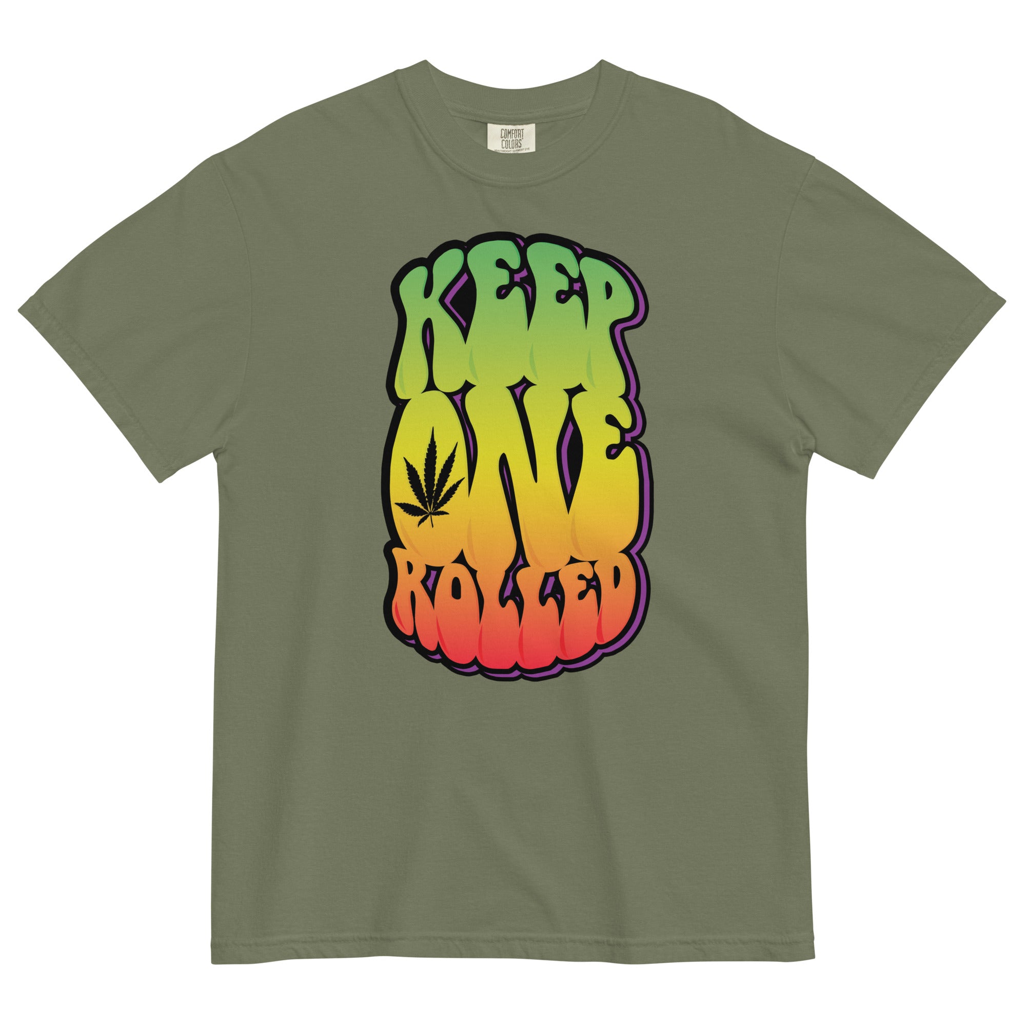 Keep One Rolled Tee | Retro Cannabis-Inspired Shirt | Weed Enthusiast Apparel | Magic Leaf Tees